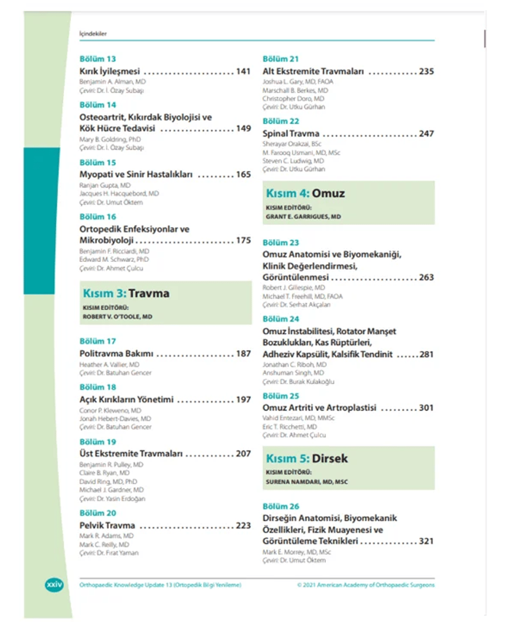 OKU® 13 (Ortopedik Bilgi Yenileme® 13) TOTBİD YAYINI