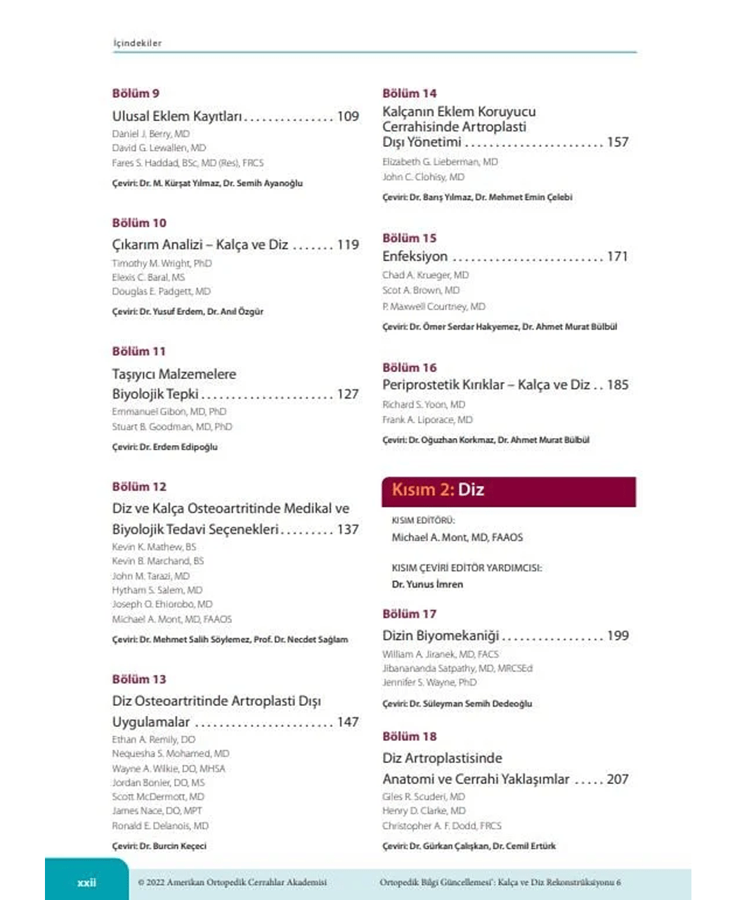 OKU 6 - Kalça ve Diz Rekonstrüksiyonu TOTBİD YAYINI