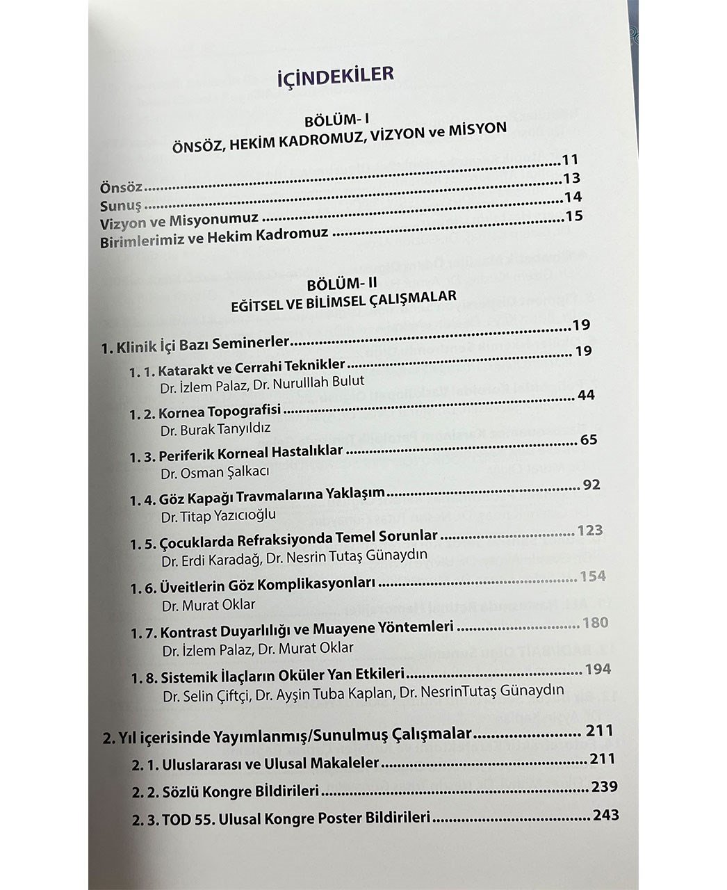 S.b.ü. Dr Lütfi Kırdar Şehir Hastanesi Kartal Göz Kliniği Bülteni