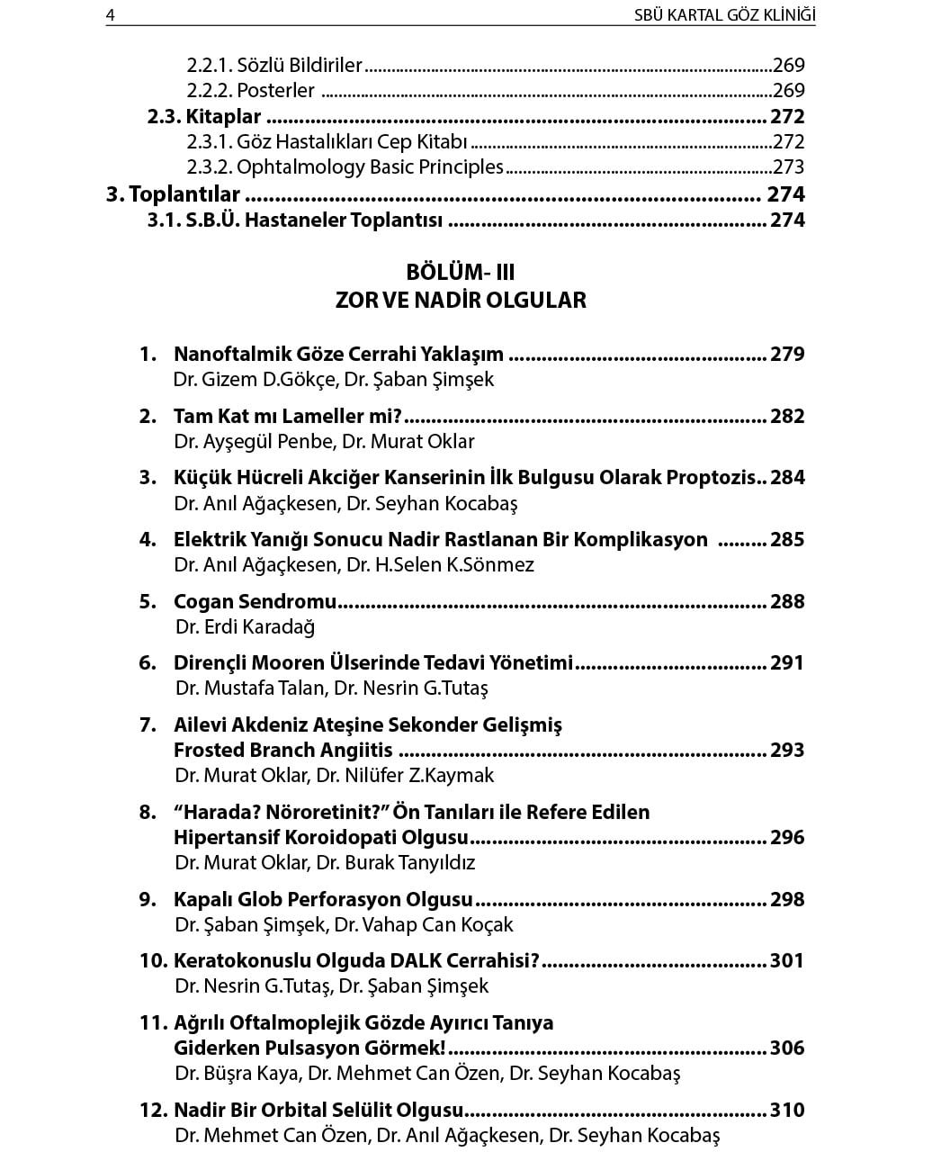 S.b.ü. Dr. Lütfi Kırdar Şehir Hastanesi Kartalgöz Kliniği Bülteni (2019 - 2020)