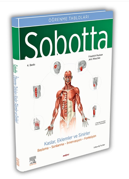 Sobotta Anatomi Atlası 4 Cilt Set (13. En Son Türkçe Baskı) + Sobotta Konu Kitabı