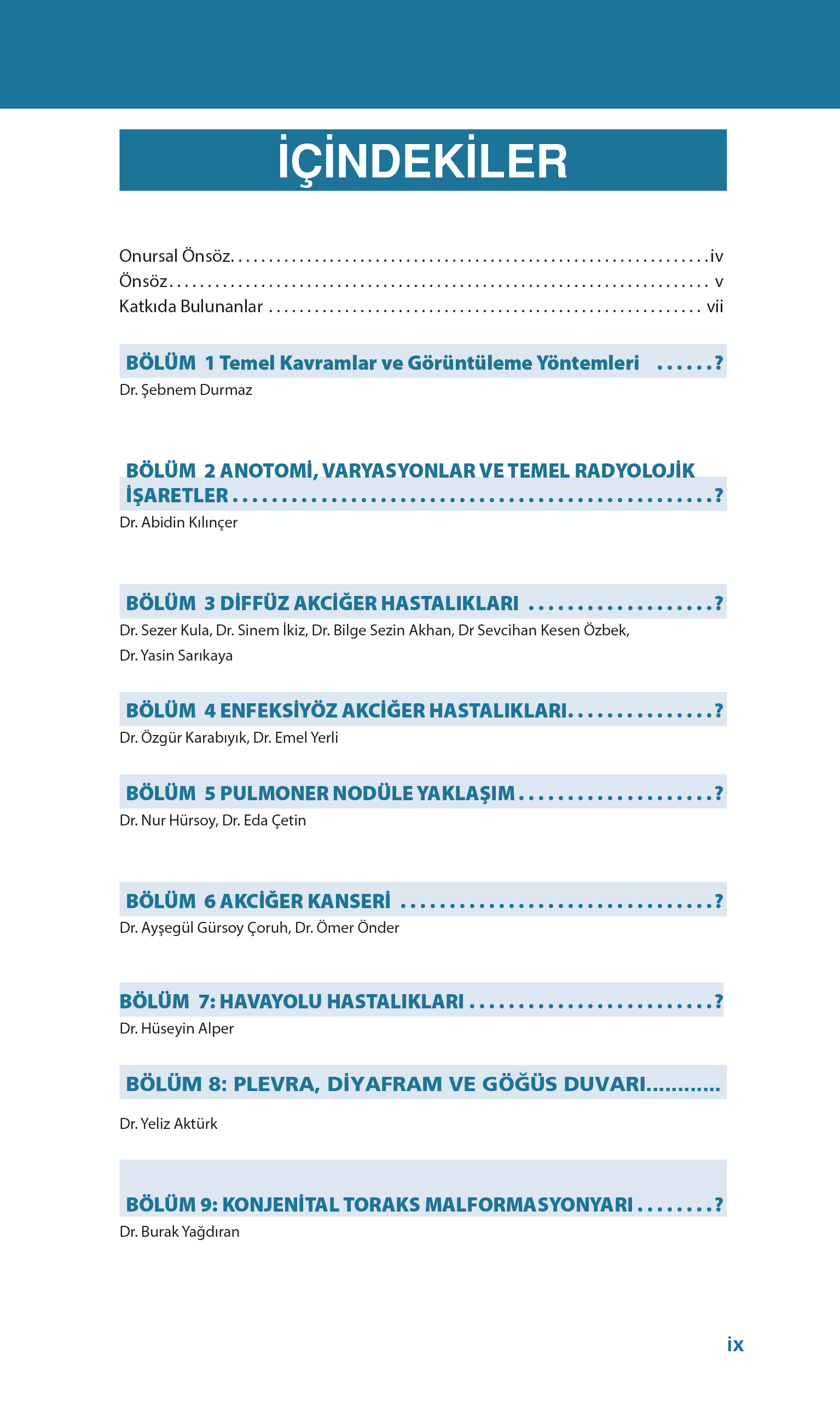 Toraks Radyolojisi Akıl Notları