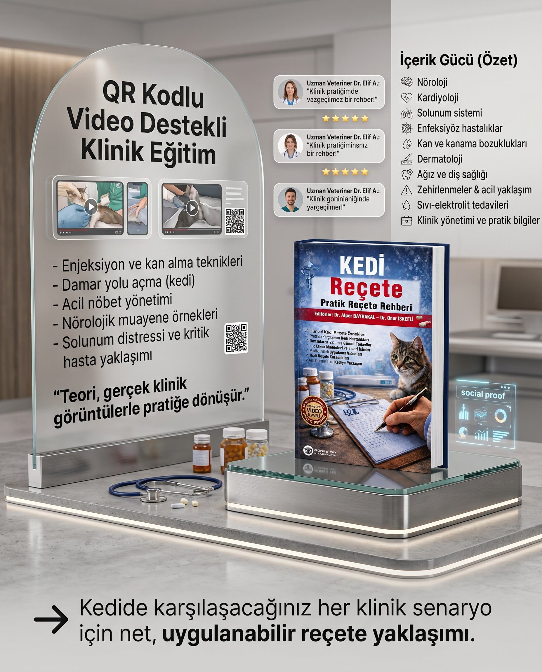 Veteriner Reçete Rehberi - Kedi (QR Kodlu Videolar)