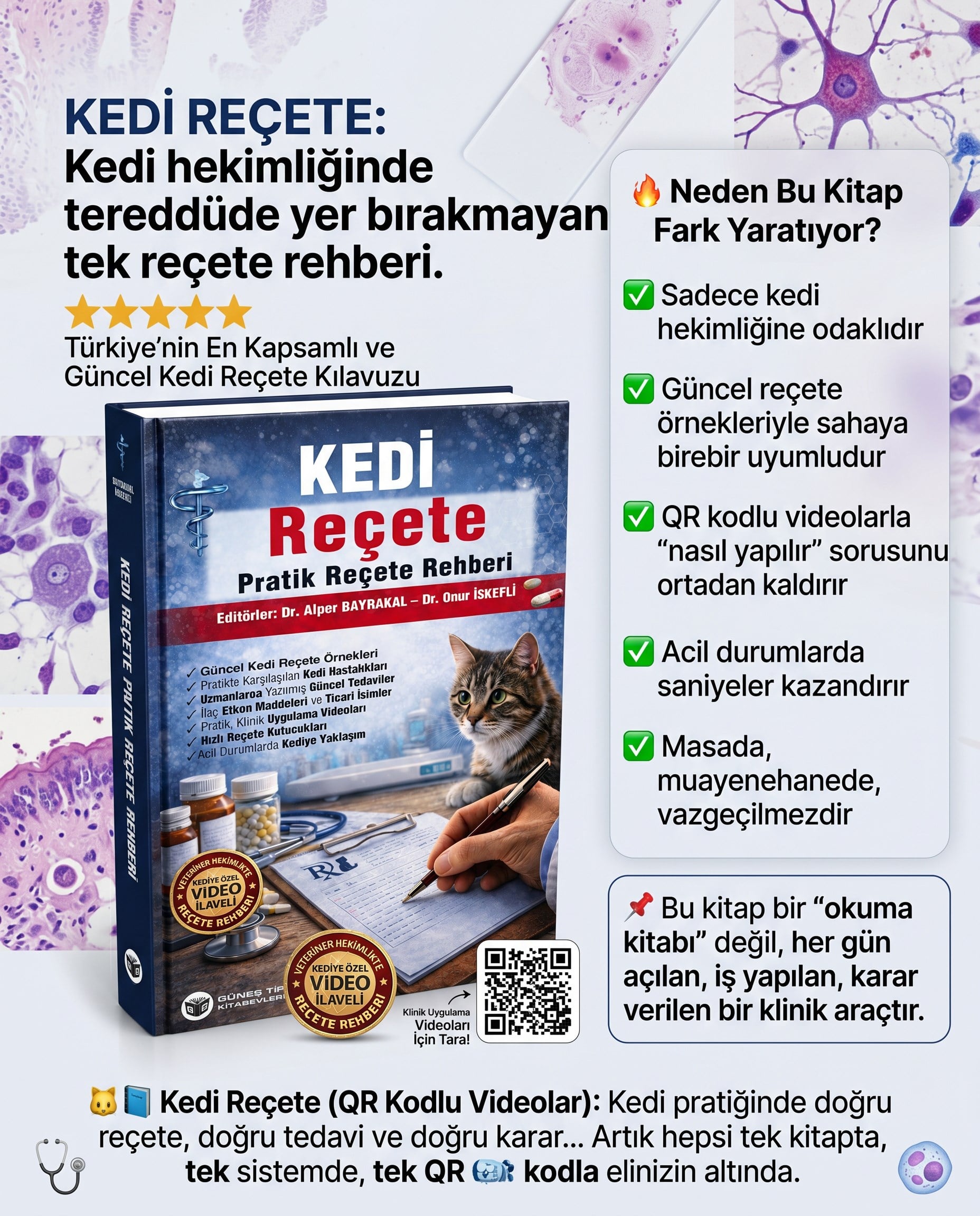 Veteriner Reçete Rehberi - Kedi (QR Kodlu Videolar)