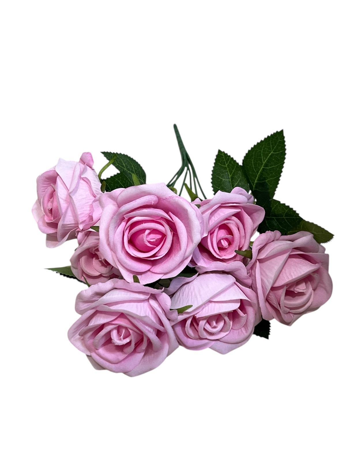 7 'Lİ Pembe Gül Yapay