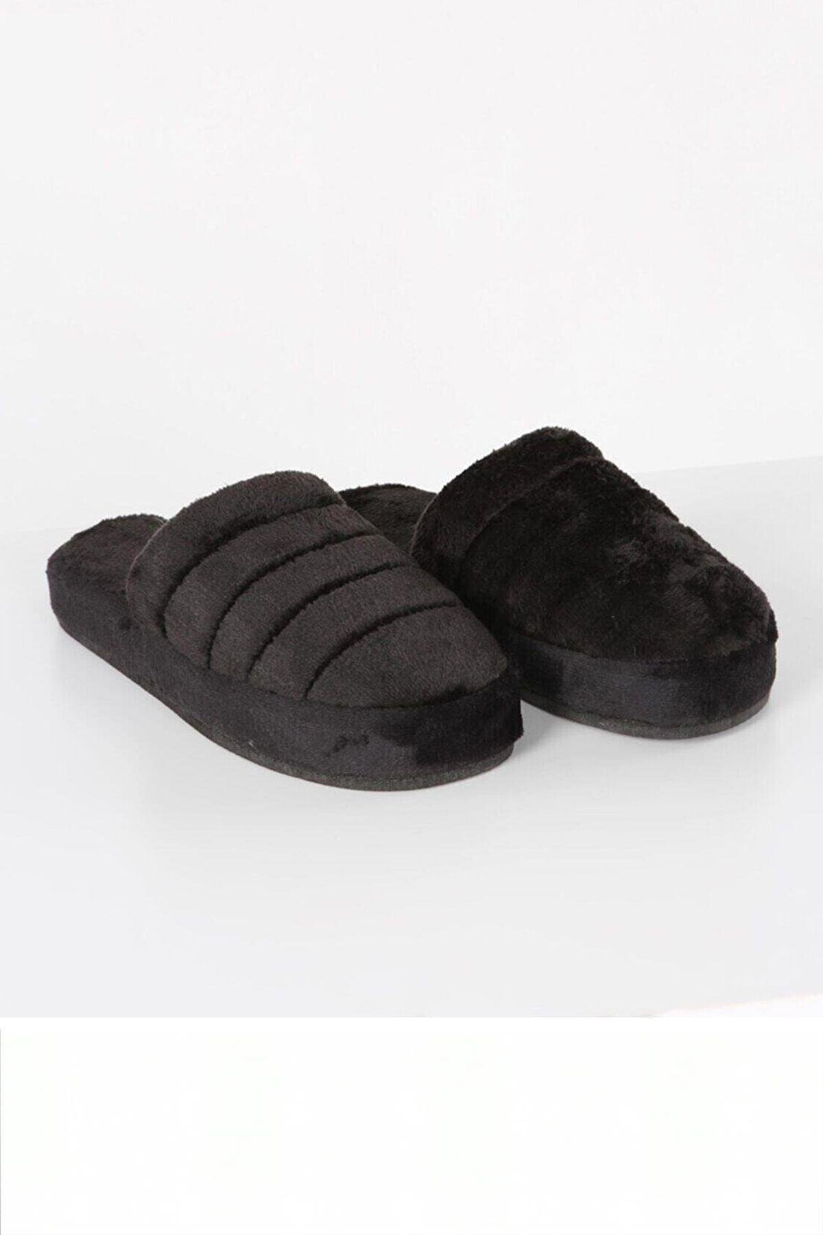 Unisex Önü Kapalı Peluş Bohça Damat Gelin Çeyiz Terlik Sessiz Eva Taban Misafir Ev Terliği