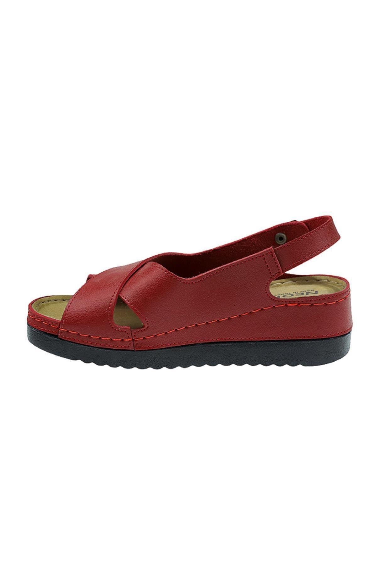 Utari Kadın Ortopedik Şık Konfor Modeli Anatomik Taban Topuklu Günlük Outdoor Sandalet