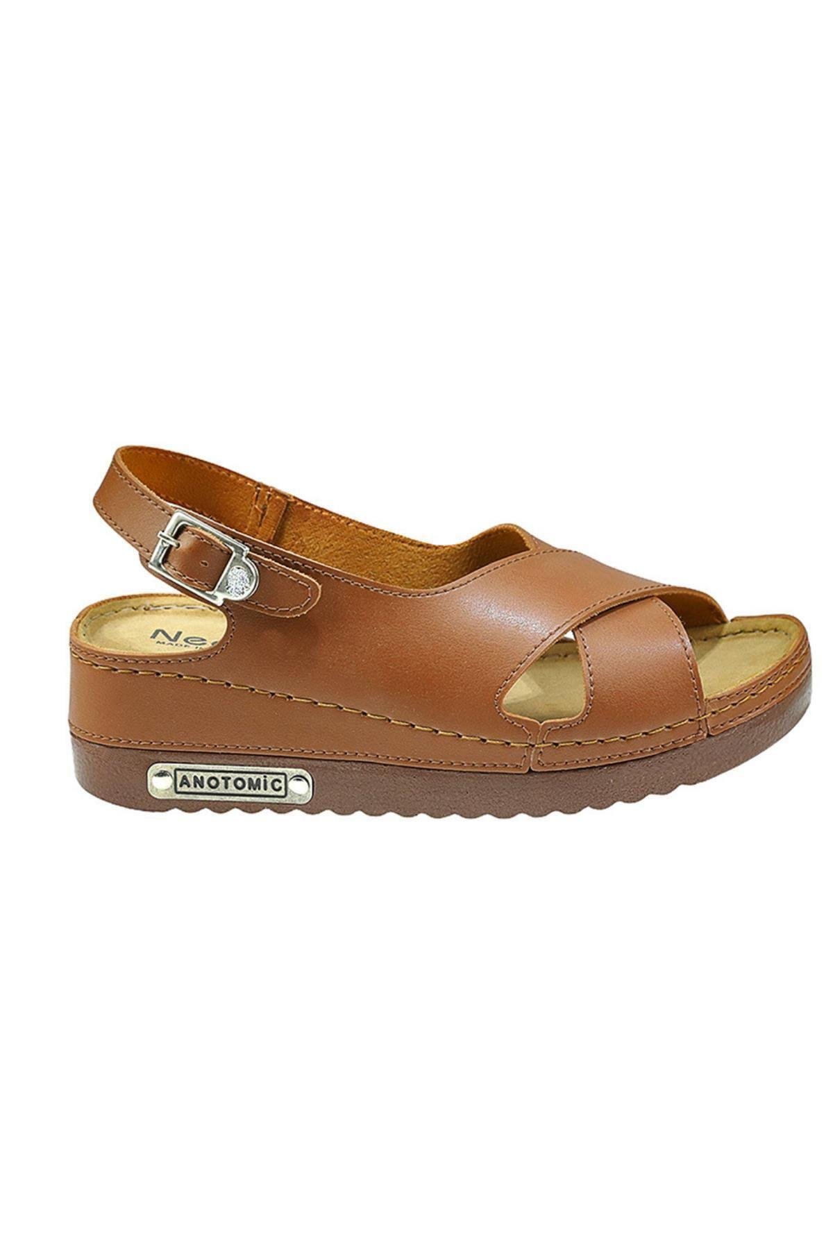 Utari Kadın Ortopedik Şık Konfor Modeli Anatomik Taban Topuklu Günlük Outdoor Sandalet