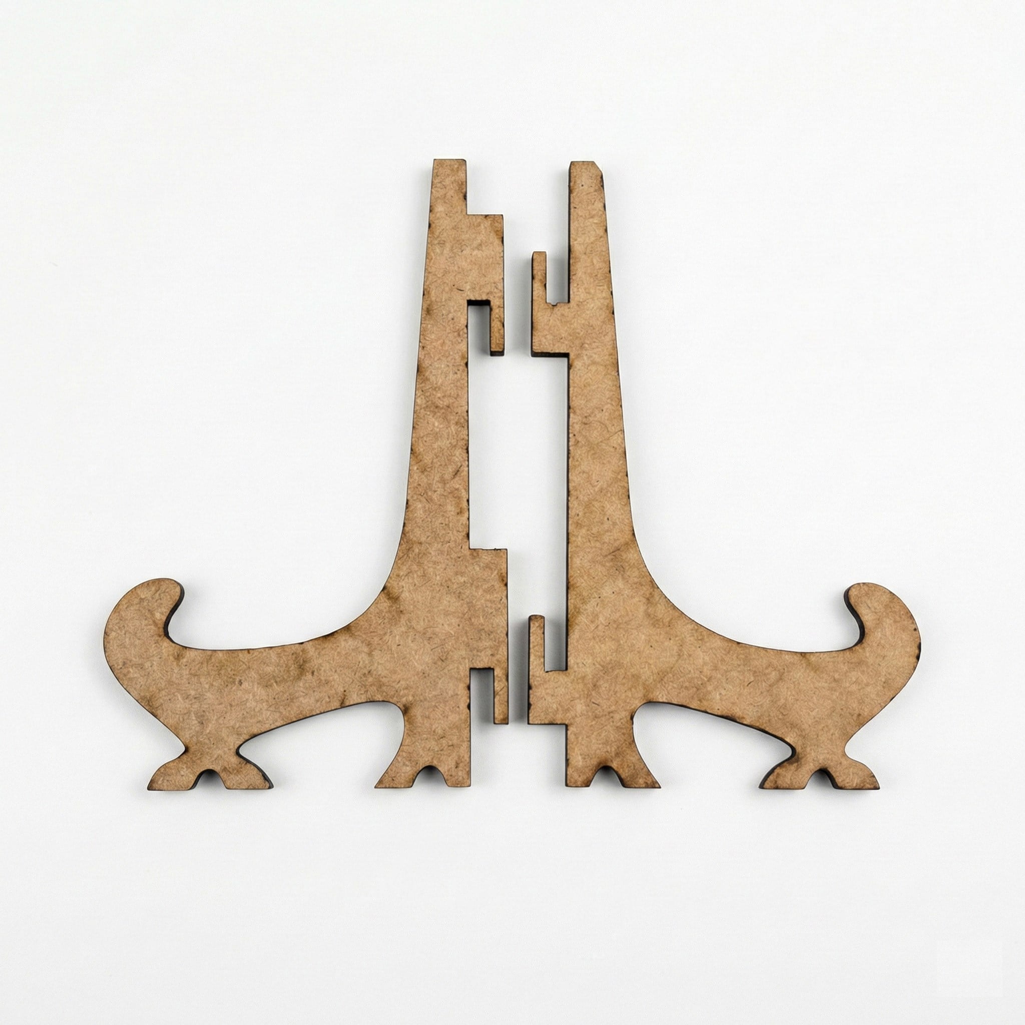 4 mm MDF Çerçeve Standı – Ham MDF Masaüstü Fotoğraf ve Tablo Tutucu (1 Adet)