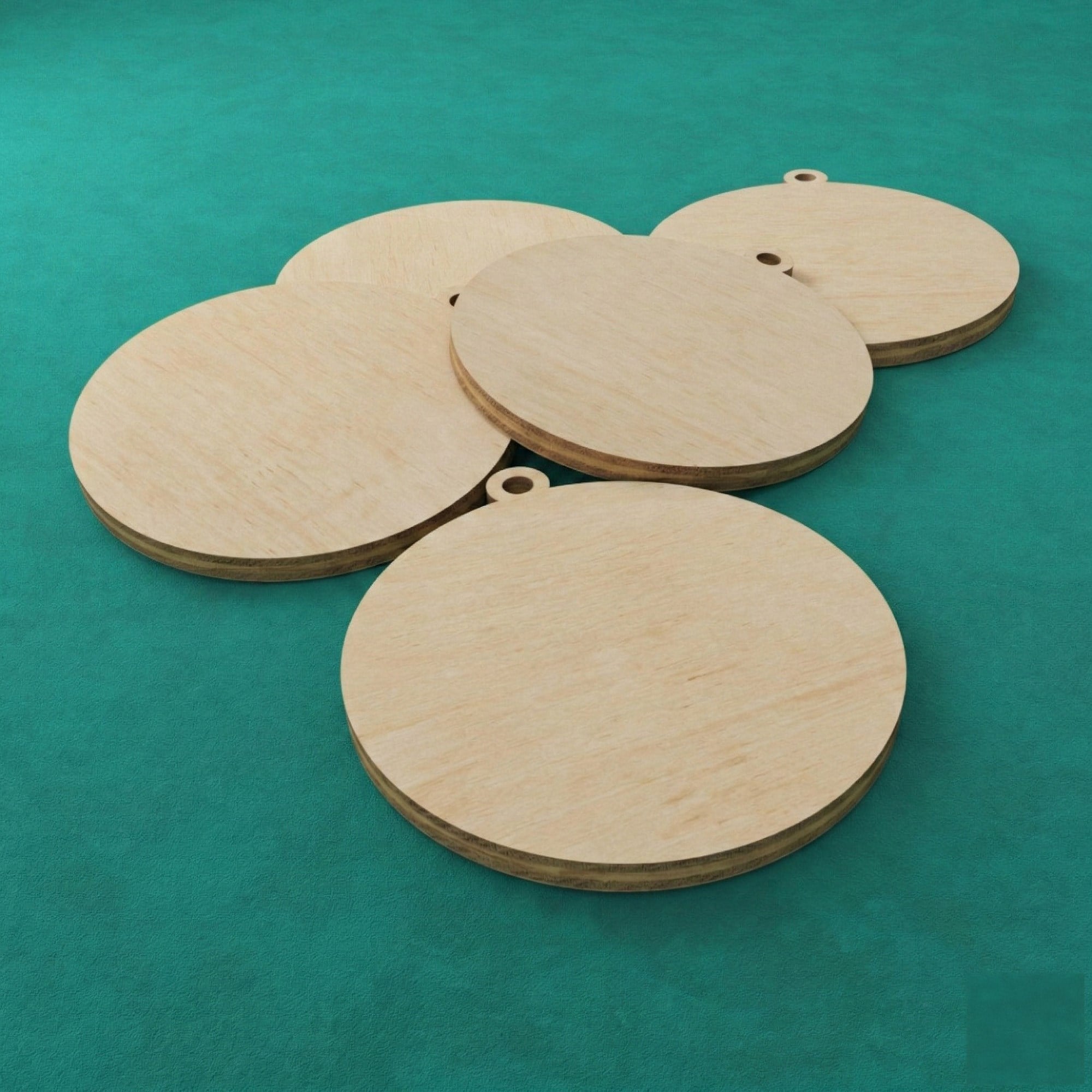 4 mm MDF Yuvarlak Sublimasyon Anahtarlık Plakası 4.5 cm – 50 Adet Ham MDF Blank Keychain