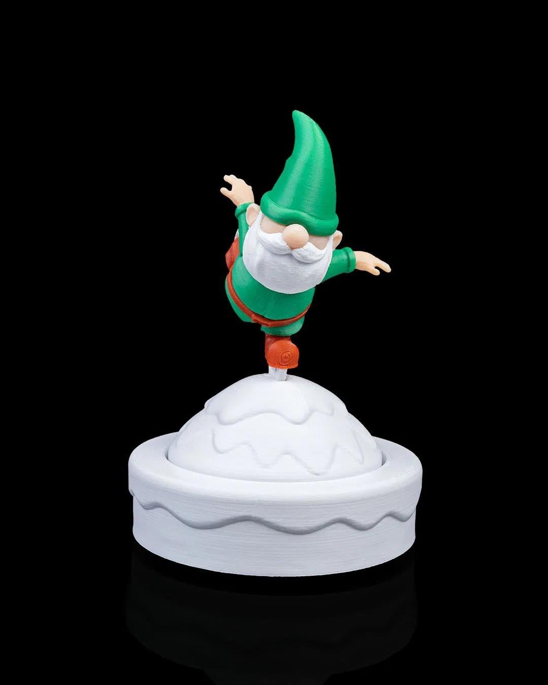 Buz Üstü Cüce – 3D Baskı Yılbaşı Temalı Dekoratif Figür