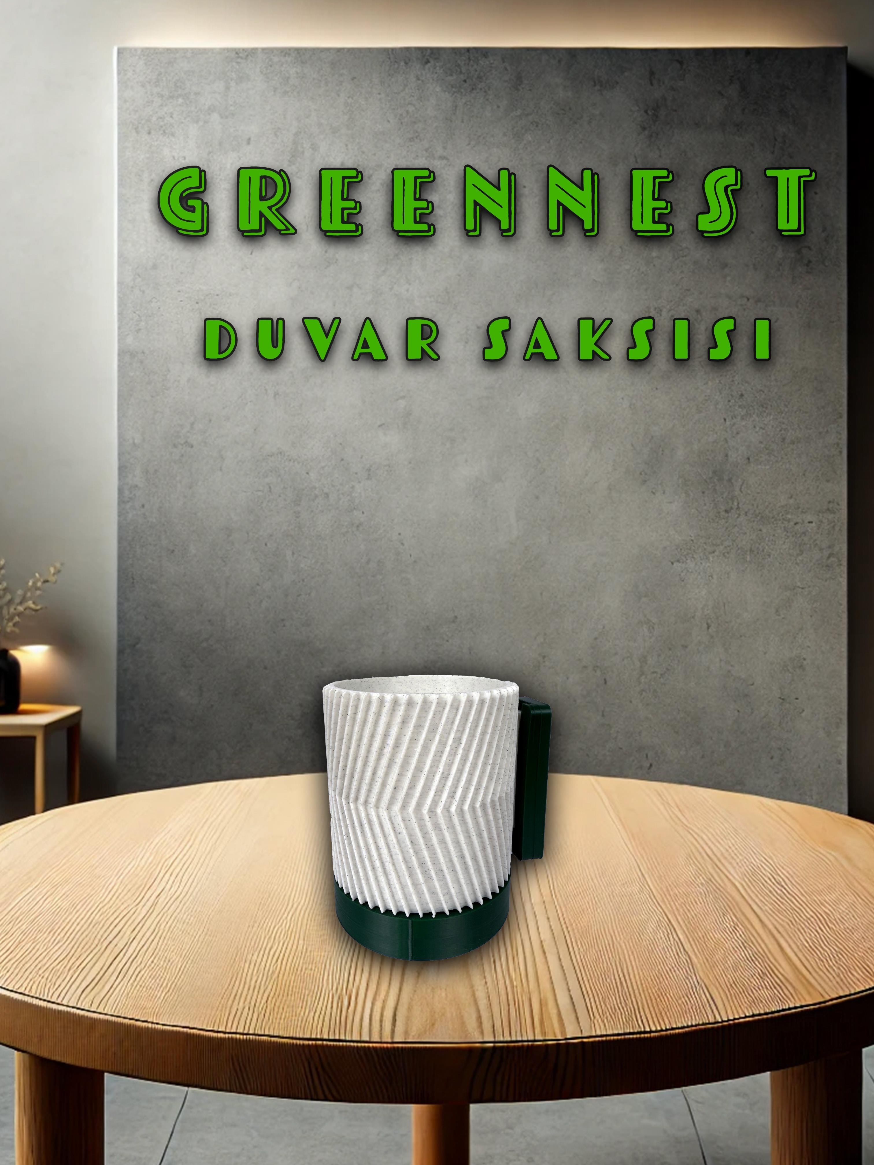Greennest Mini Duvar Saksısı Sukulent Dekoratif Duvar Saksısı