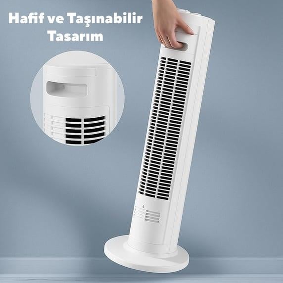 Kumtel KTF-258W Kule Vantilatör Beyaz