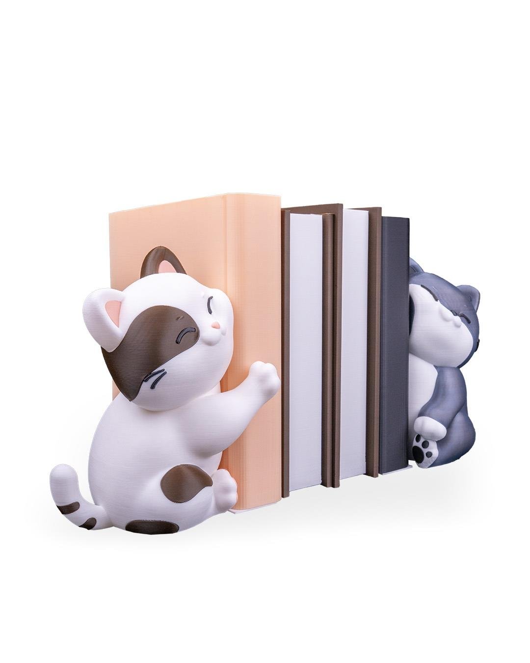 Sevimli Kedi Temalı Kitap Tutucu Seti Dekoratif