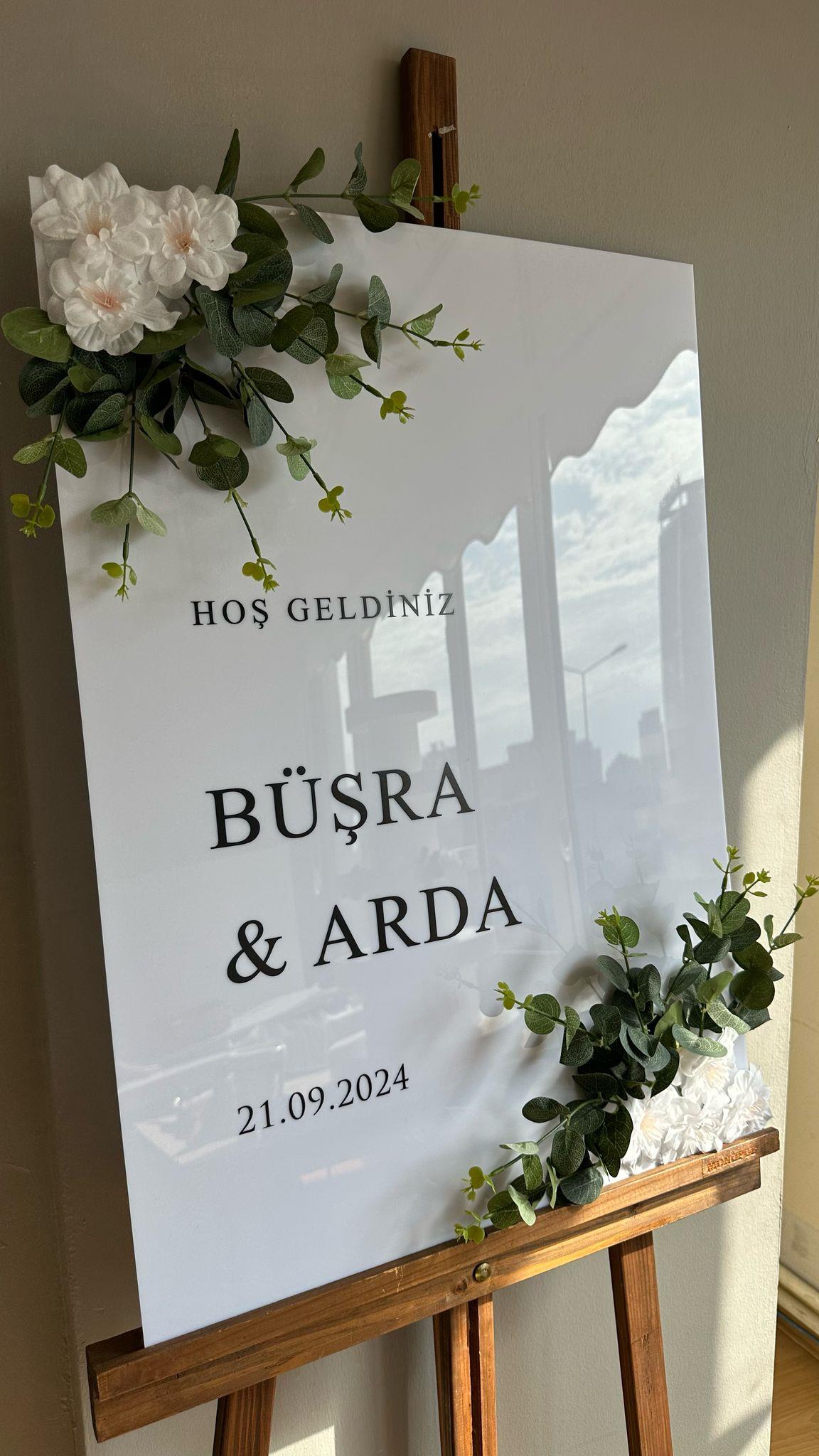 Okaliptuslü Beyaz pleksi pano