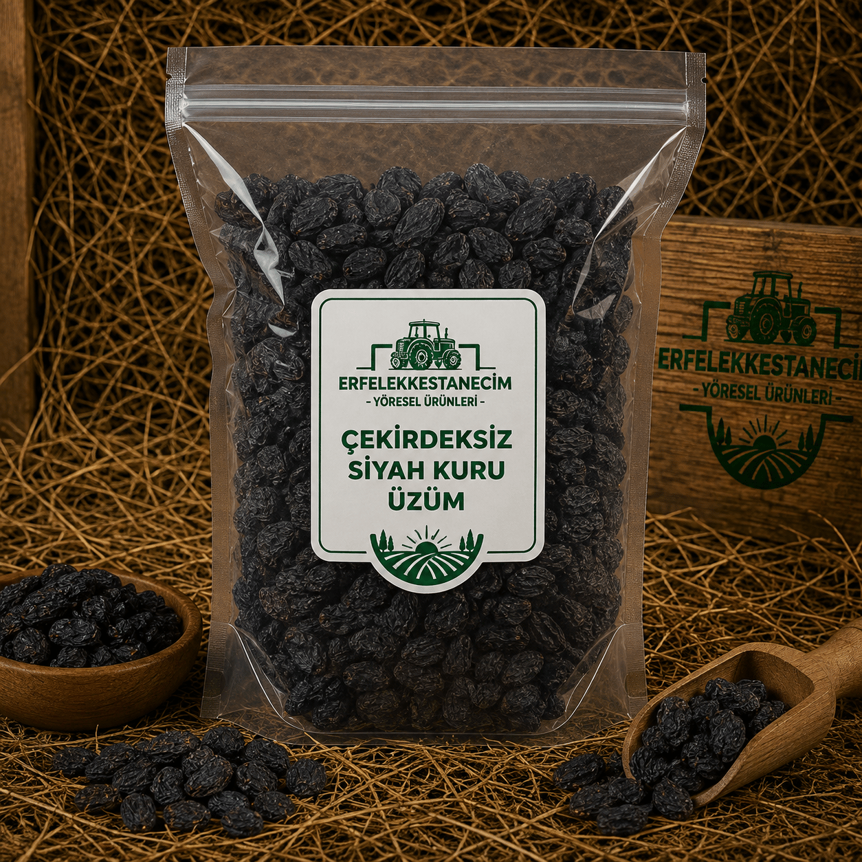 Çekirdekli Siyah Kuru Üzüm 250 gr