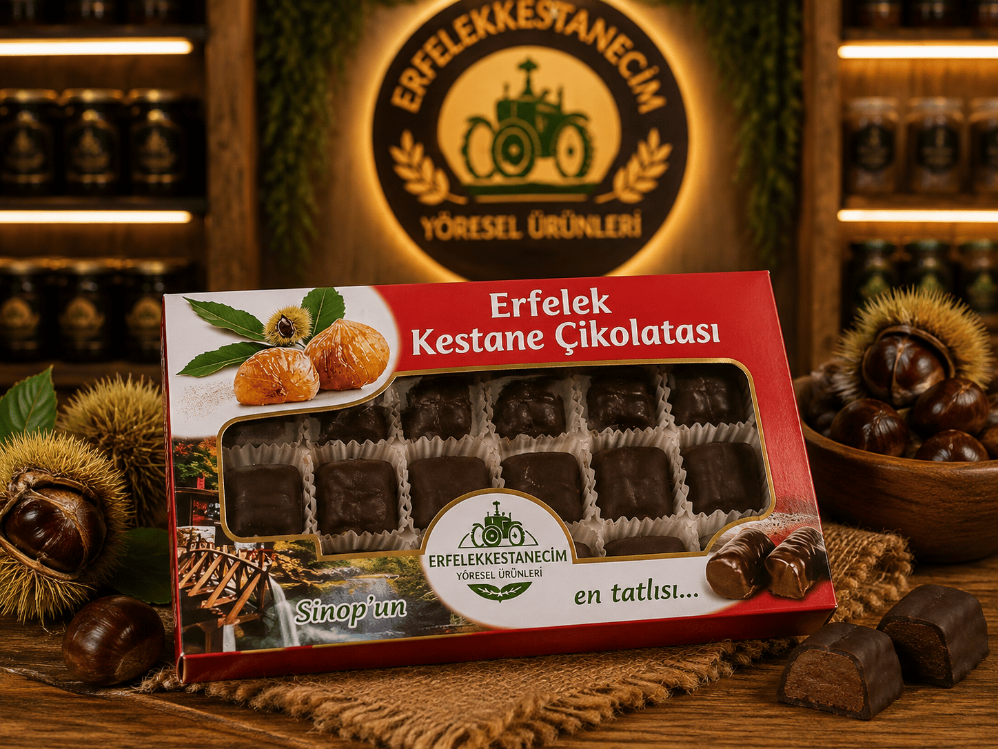 Erfelek Kestane Çikolatası 1 Paket (200 Gr ) 