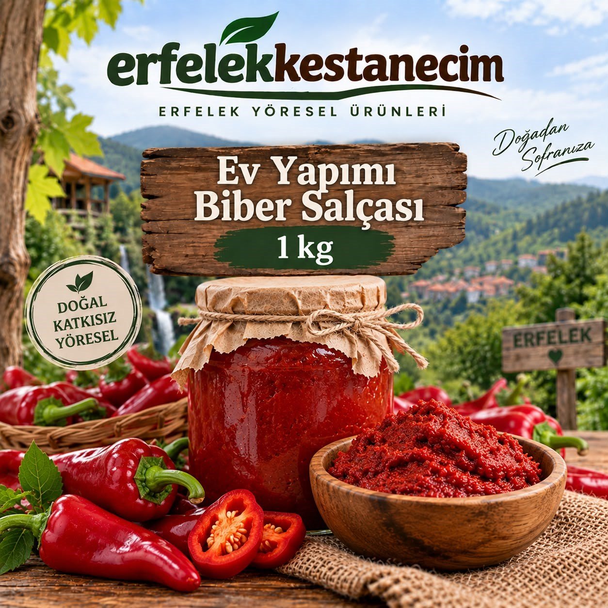 Ev Yapımı Biber Salçası 1 KG
