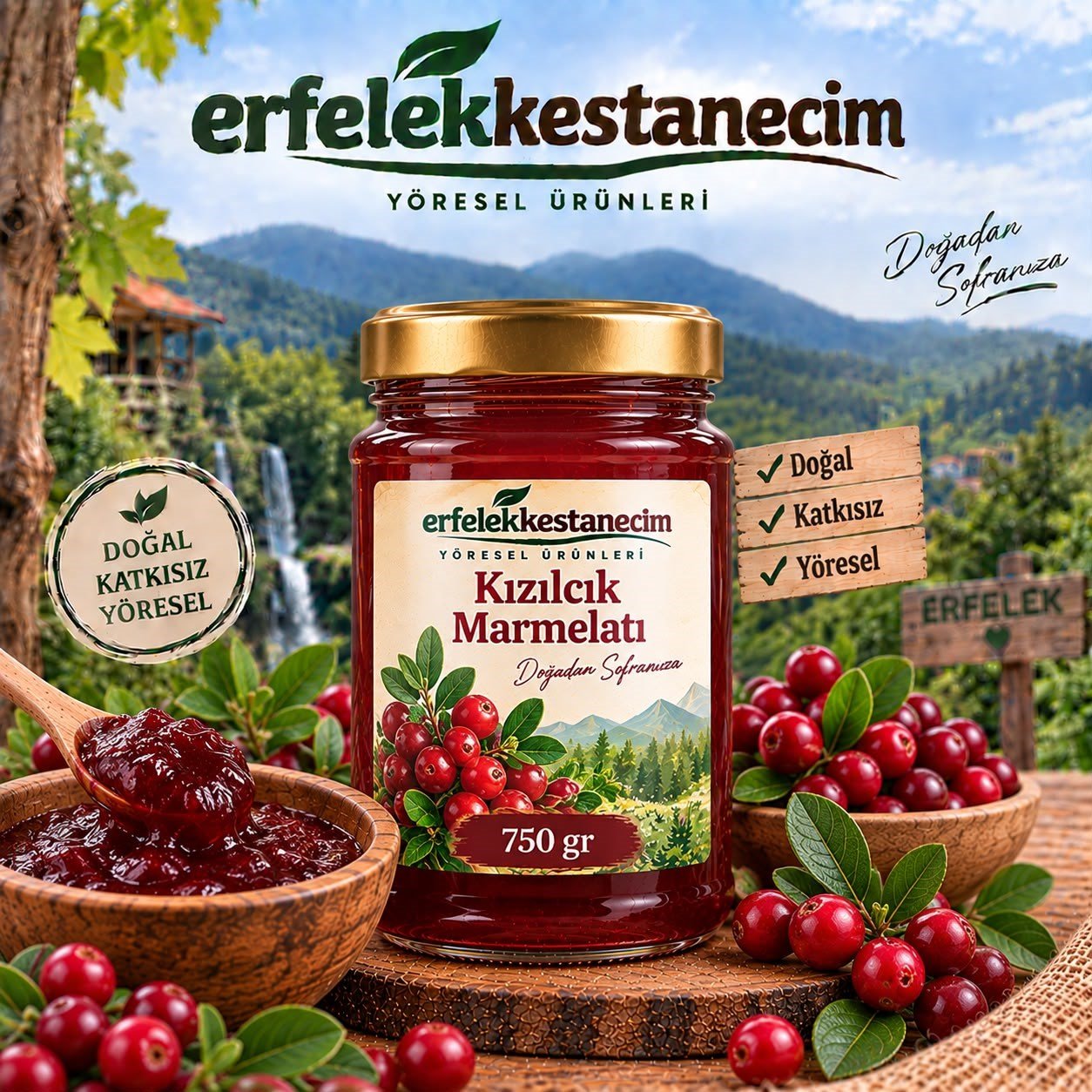 Kızılcık Marmelatı 750 GR