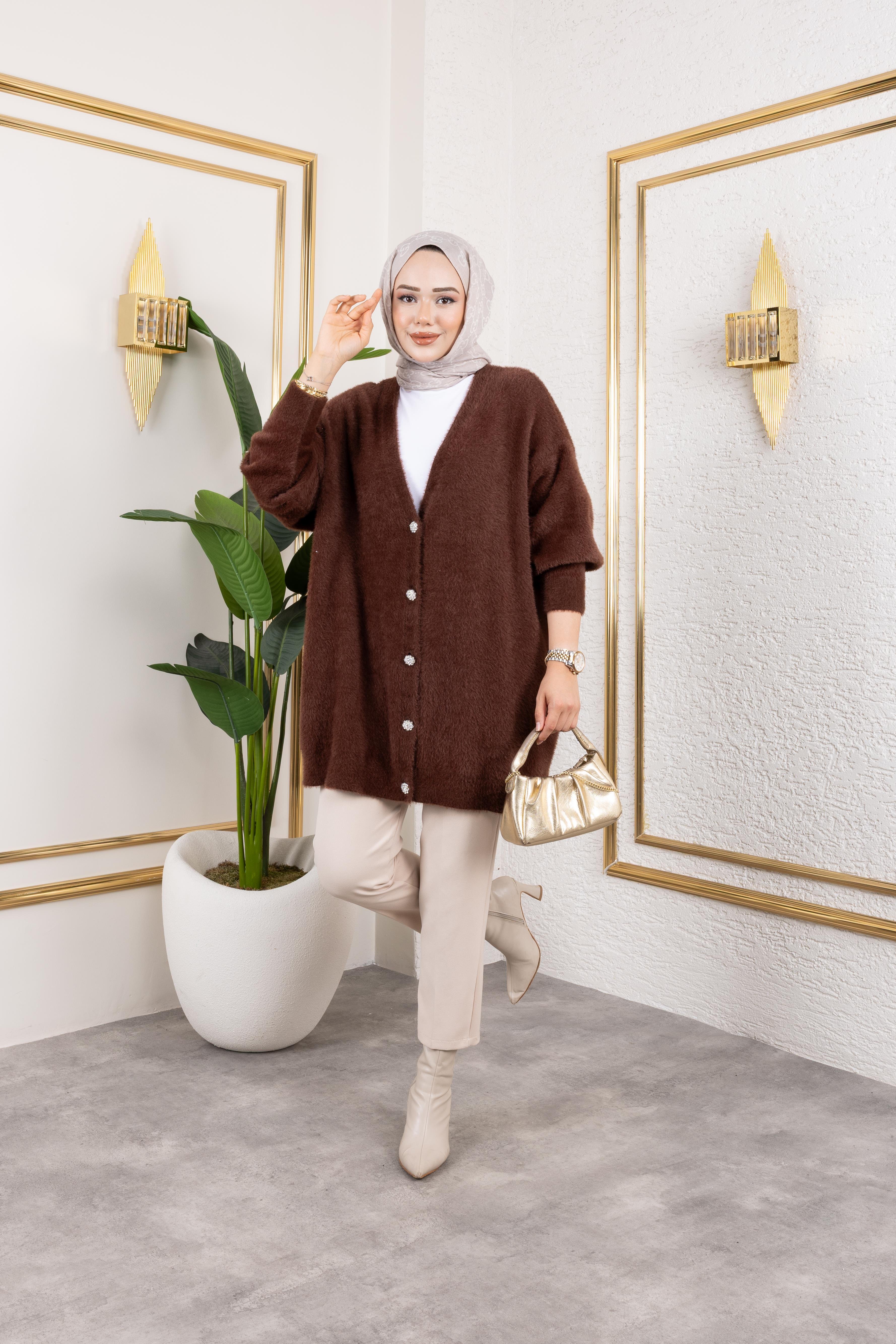Angora Hırka | Kahverengi