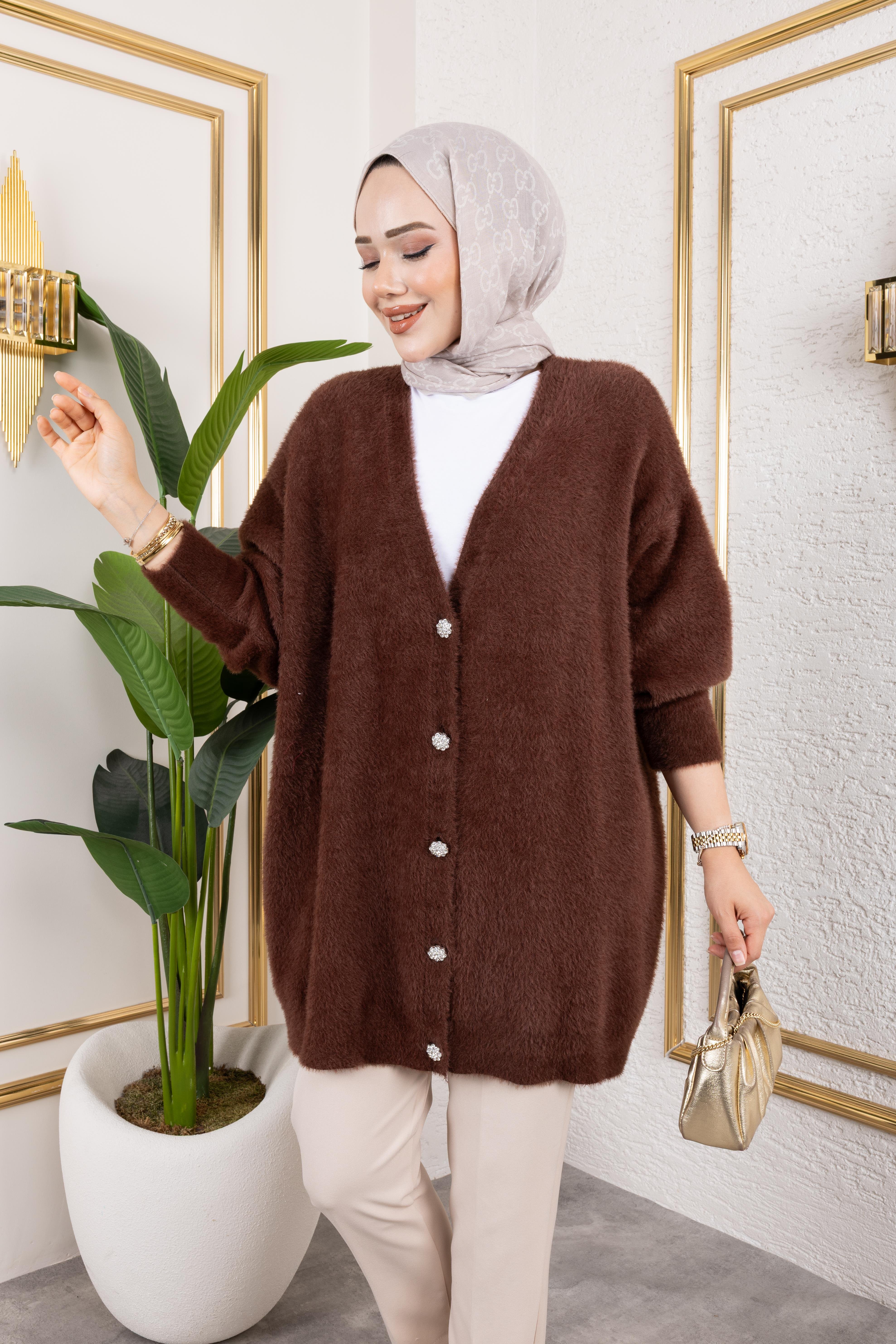 Angora Hırka | Kahverengi