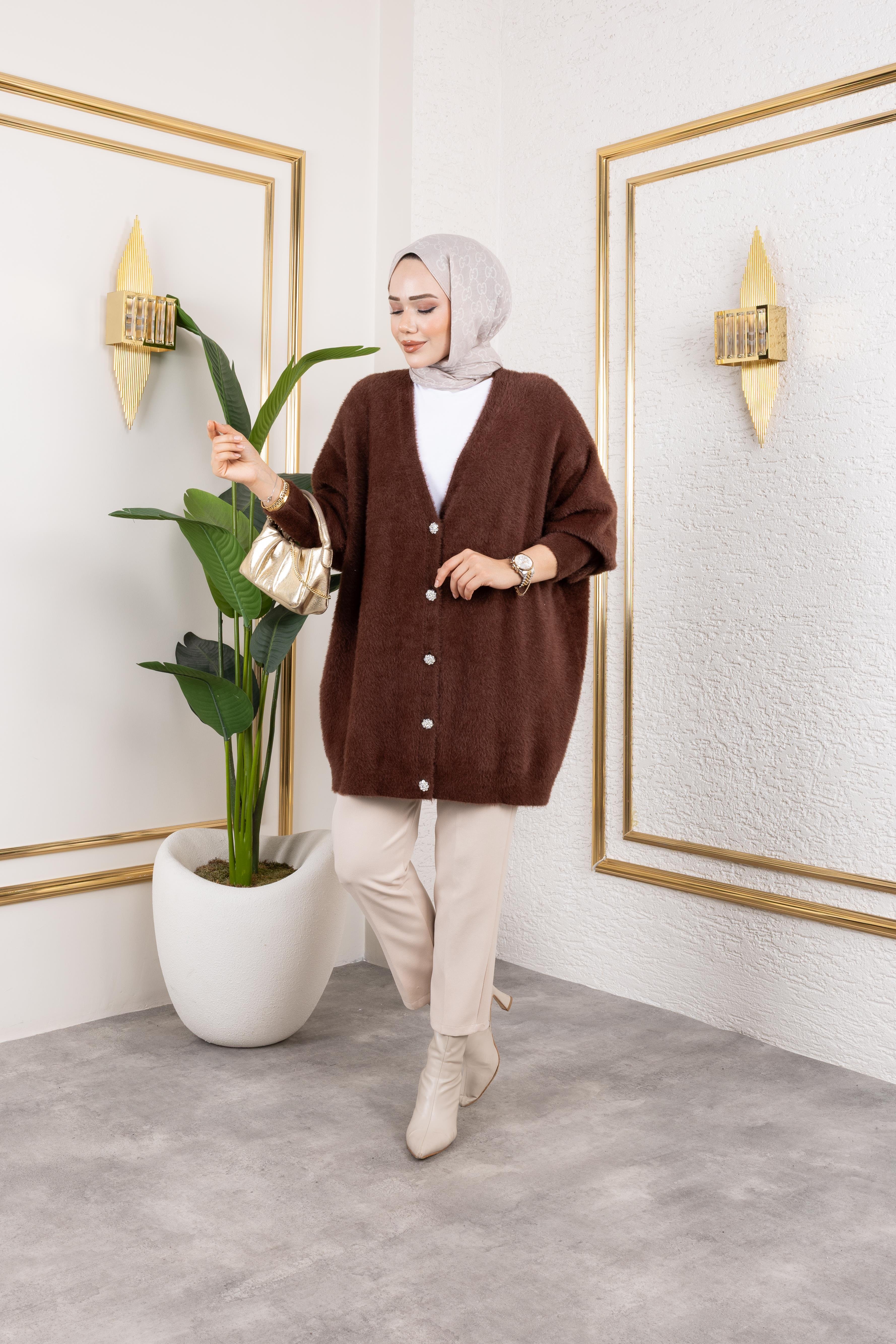 Angora Hırka | Kahverengi