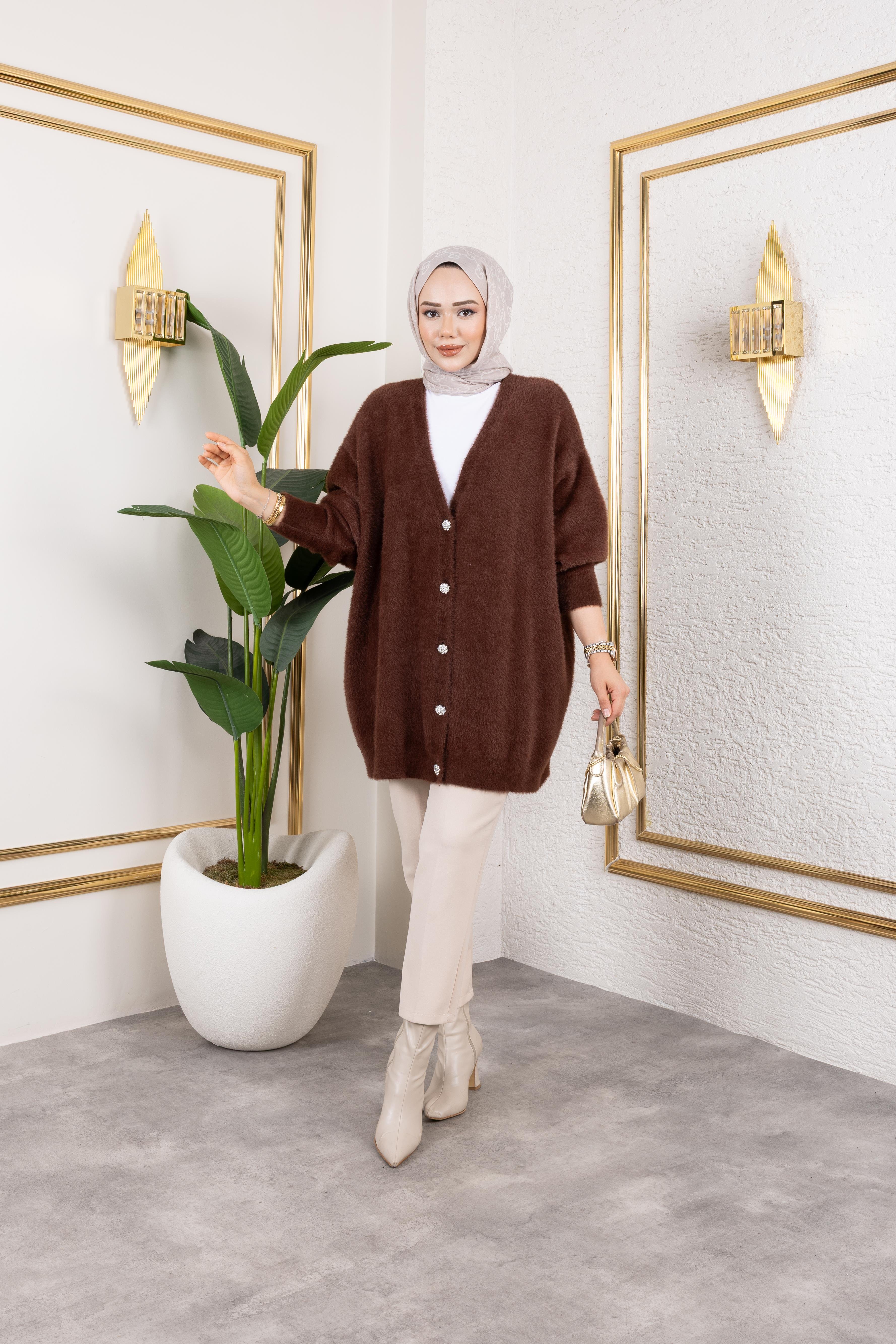 Angora Hırka | Kahverengi