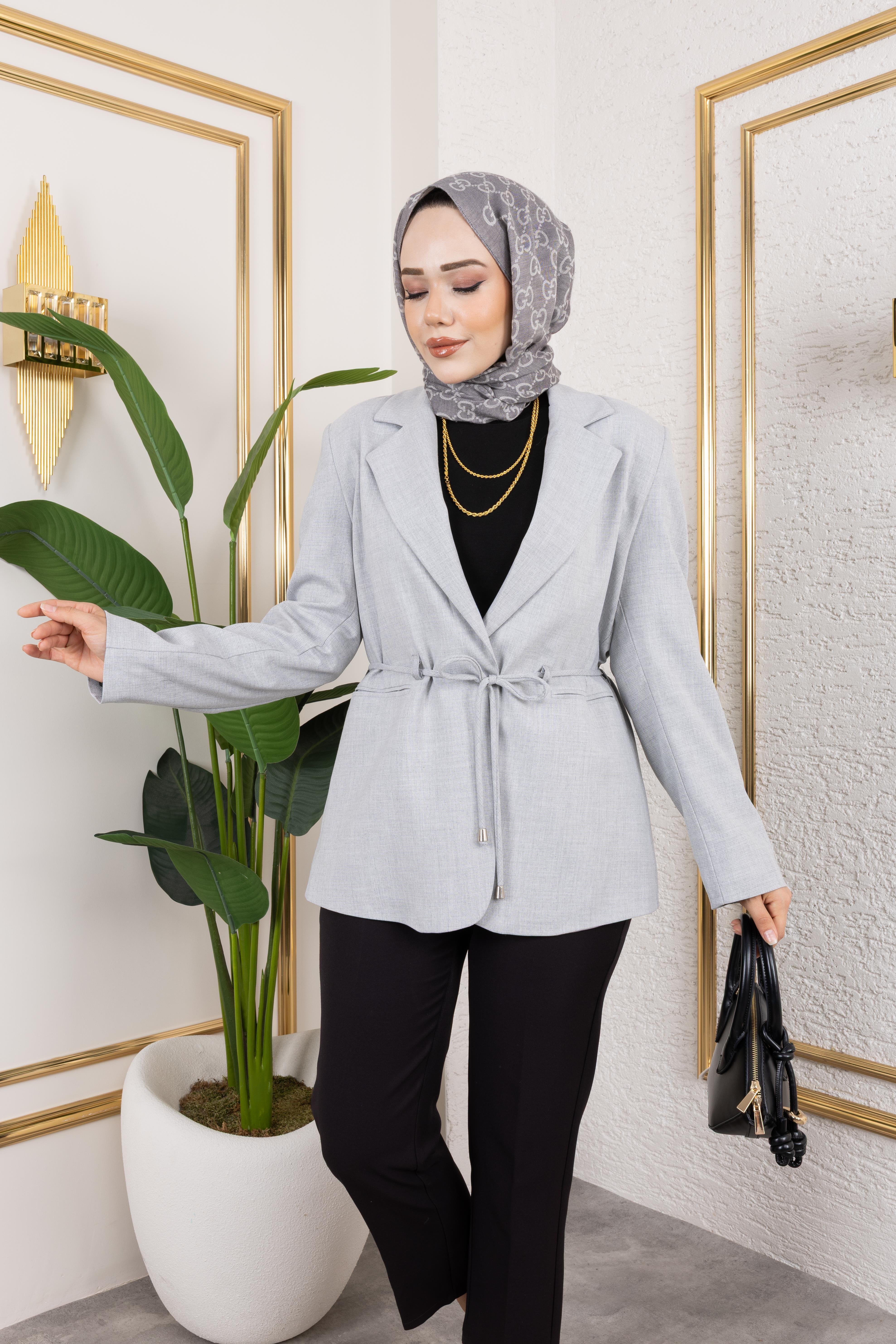 Elite Blazer Açık Gri