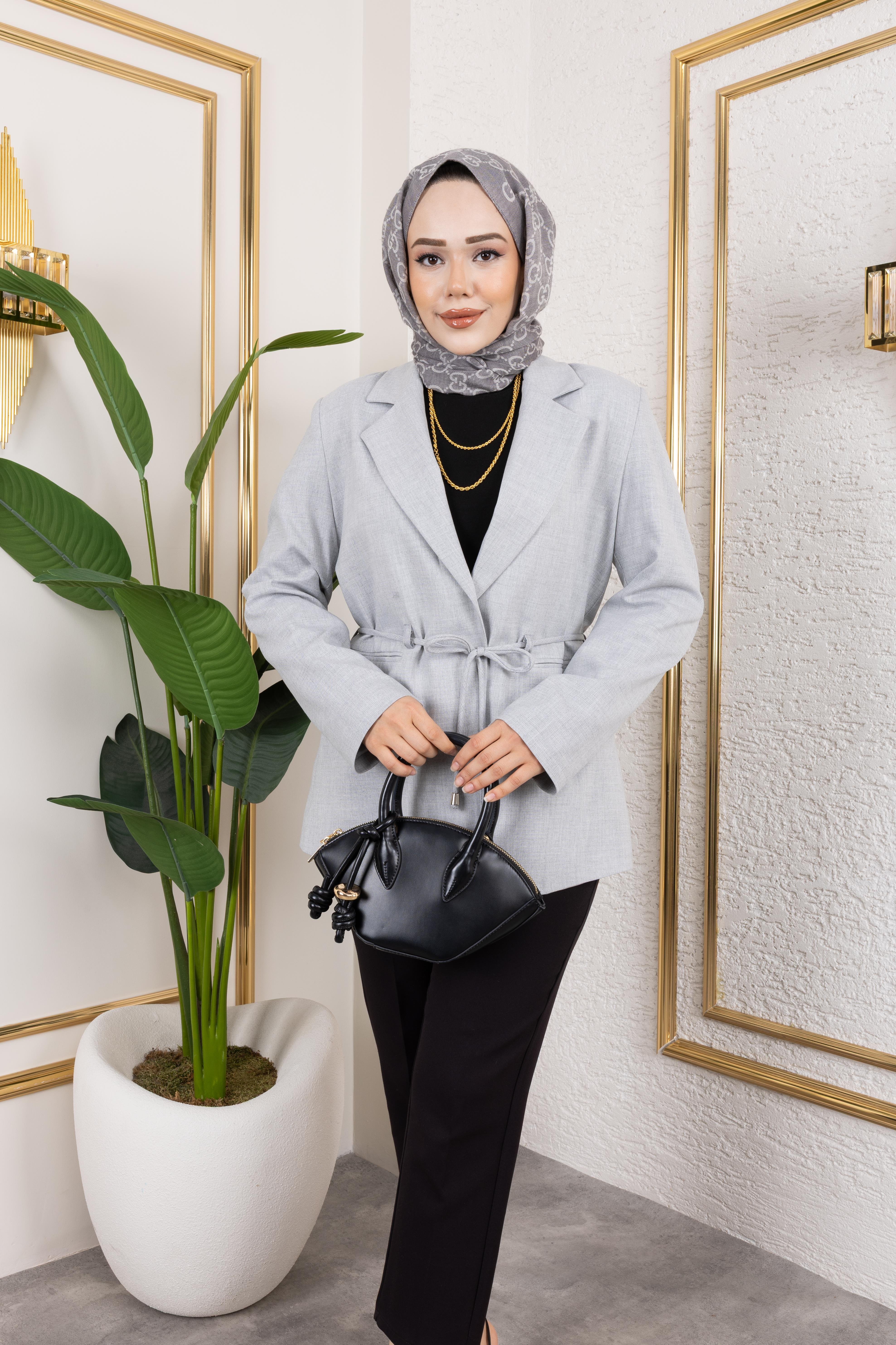 Elite Blazer Açık Gri