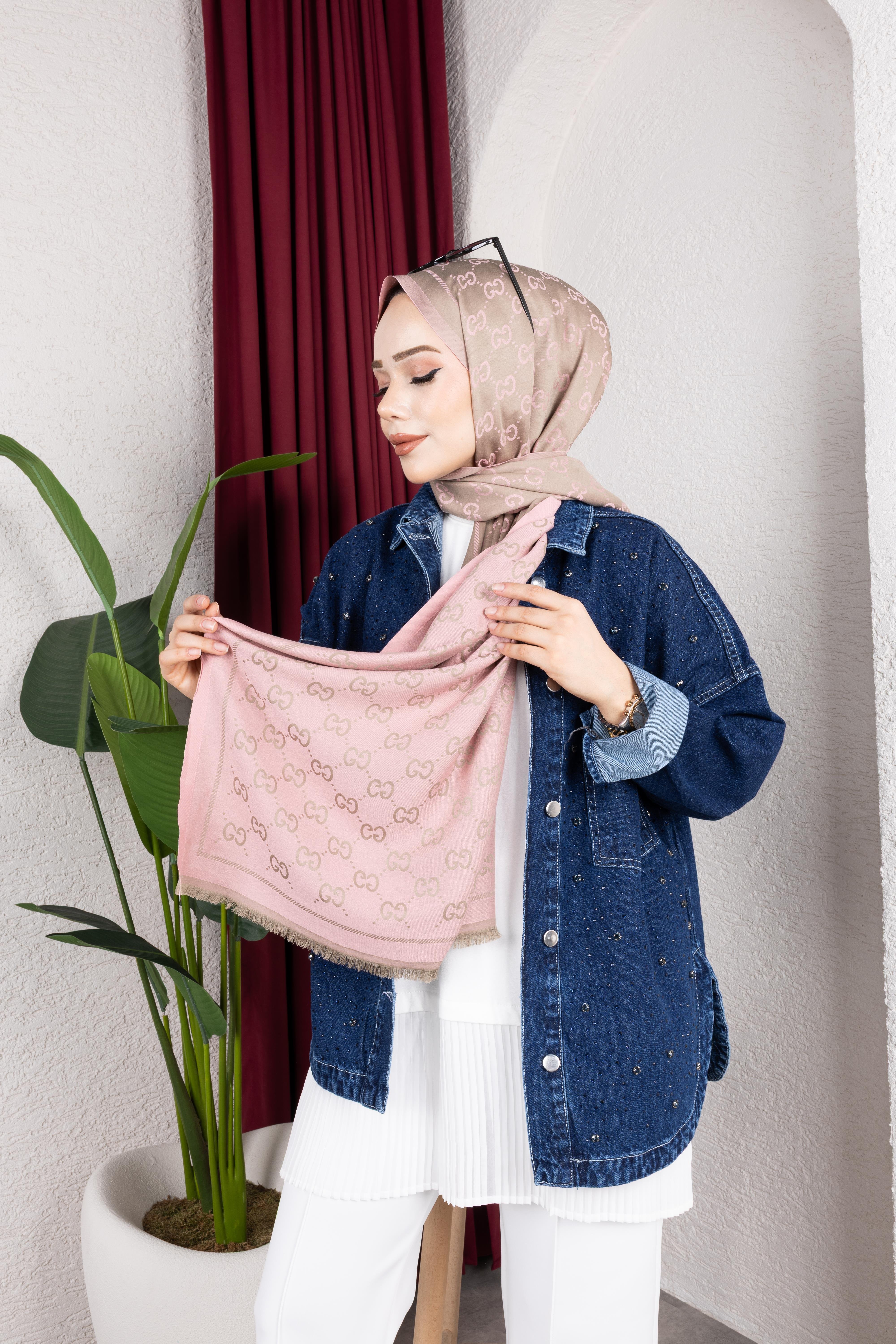 G Desen Pamuk Şal | Pembe