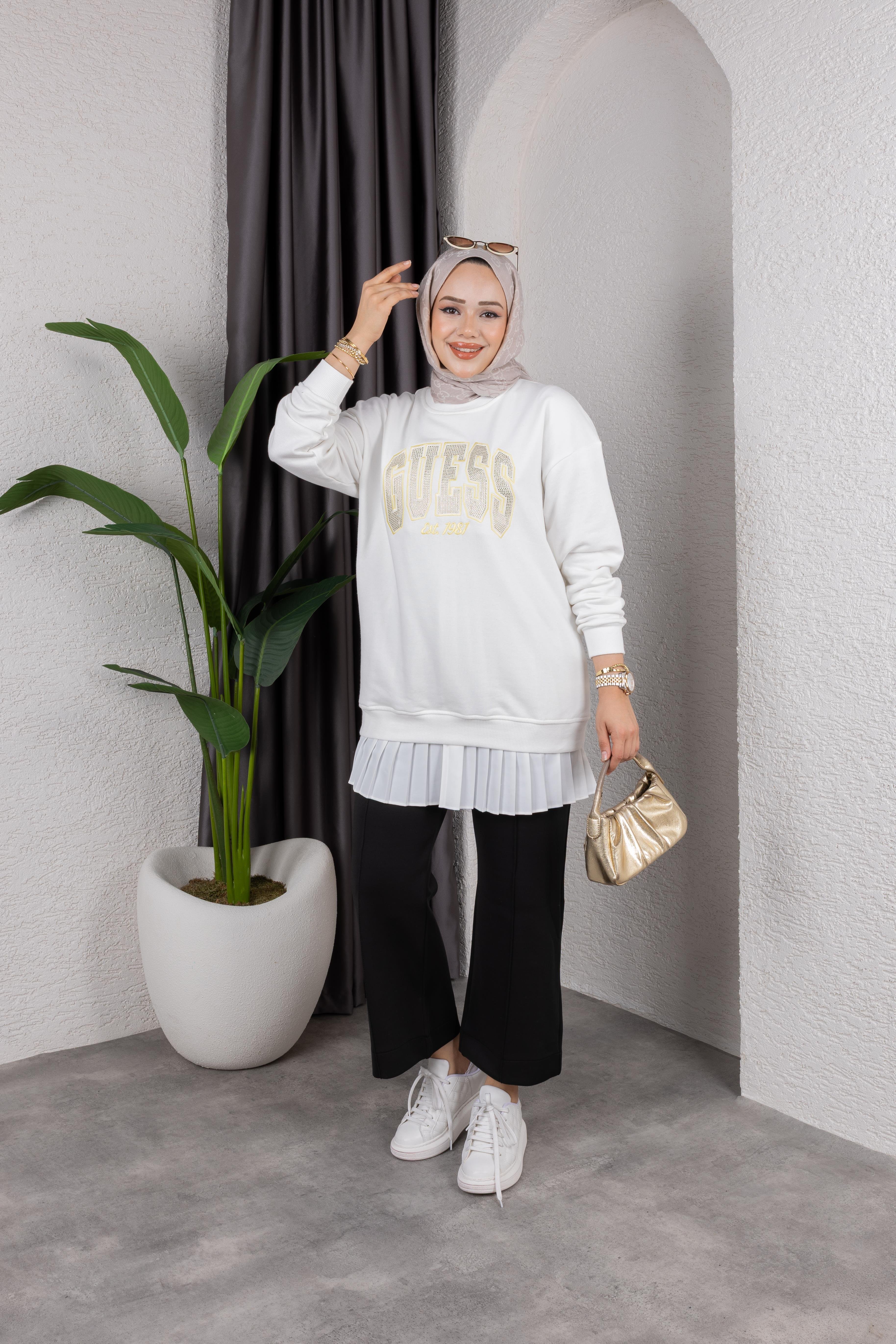 G*ess Sweat Sarı Taşlı