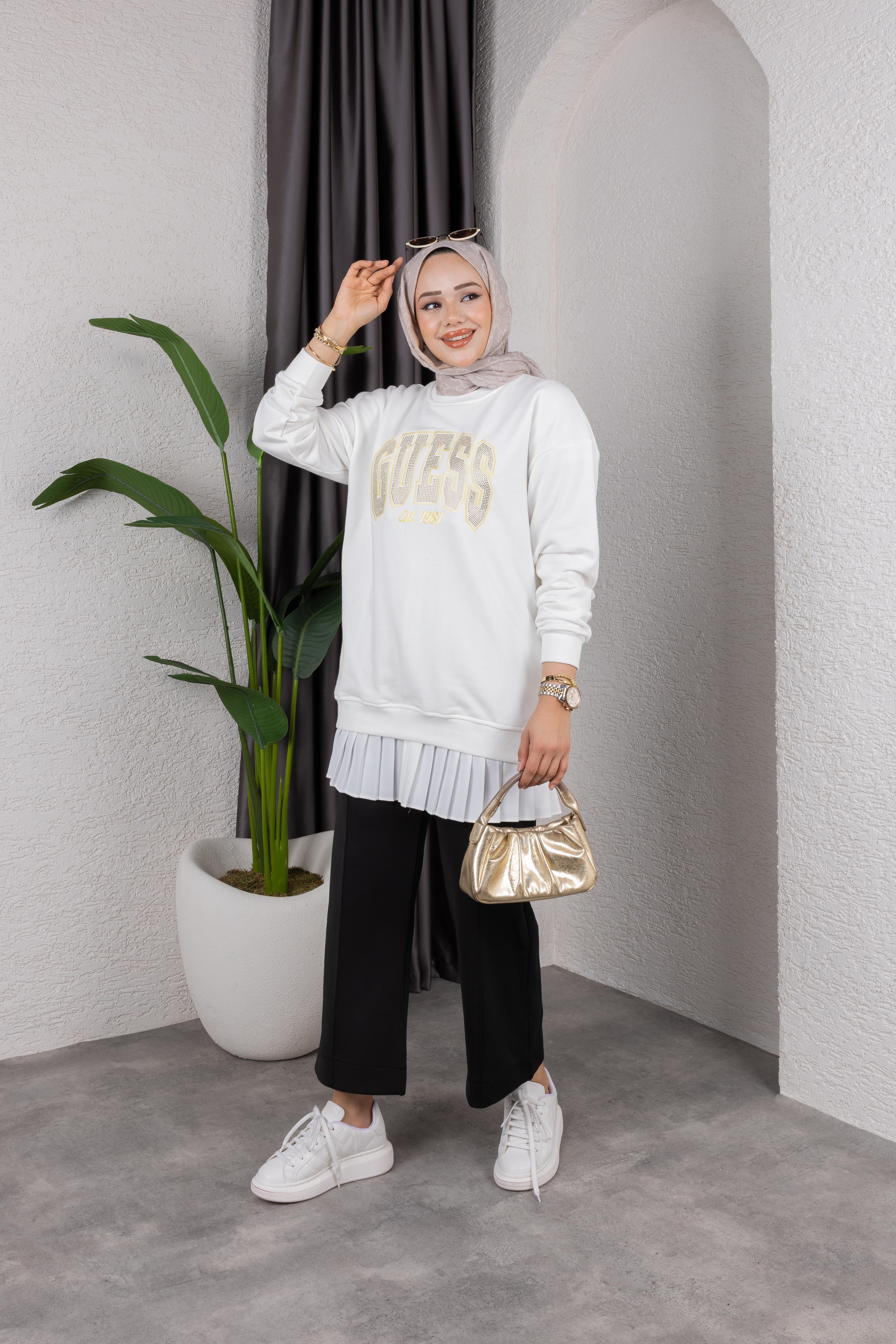 G*ess Sweat Sarı Taşlı