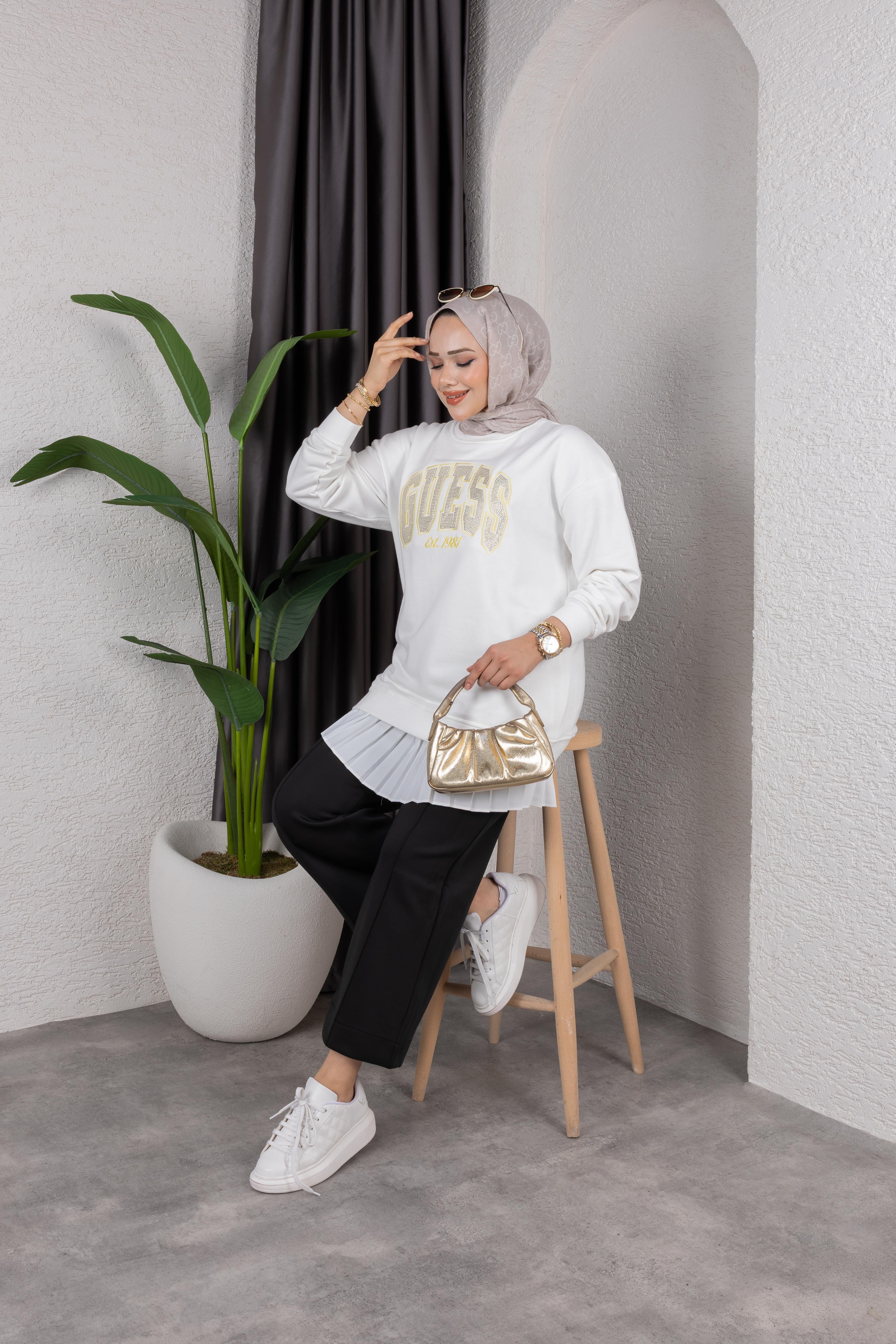 G*ess Sweat Sarı Taşlı