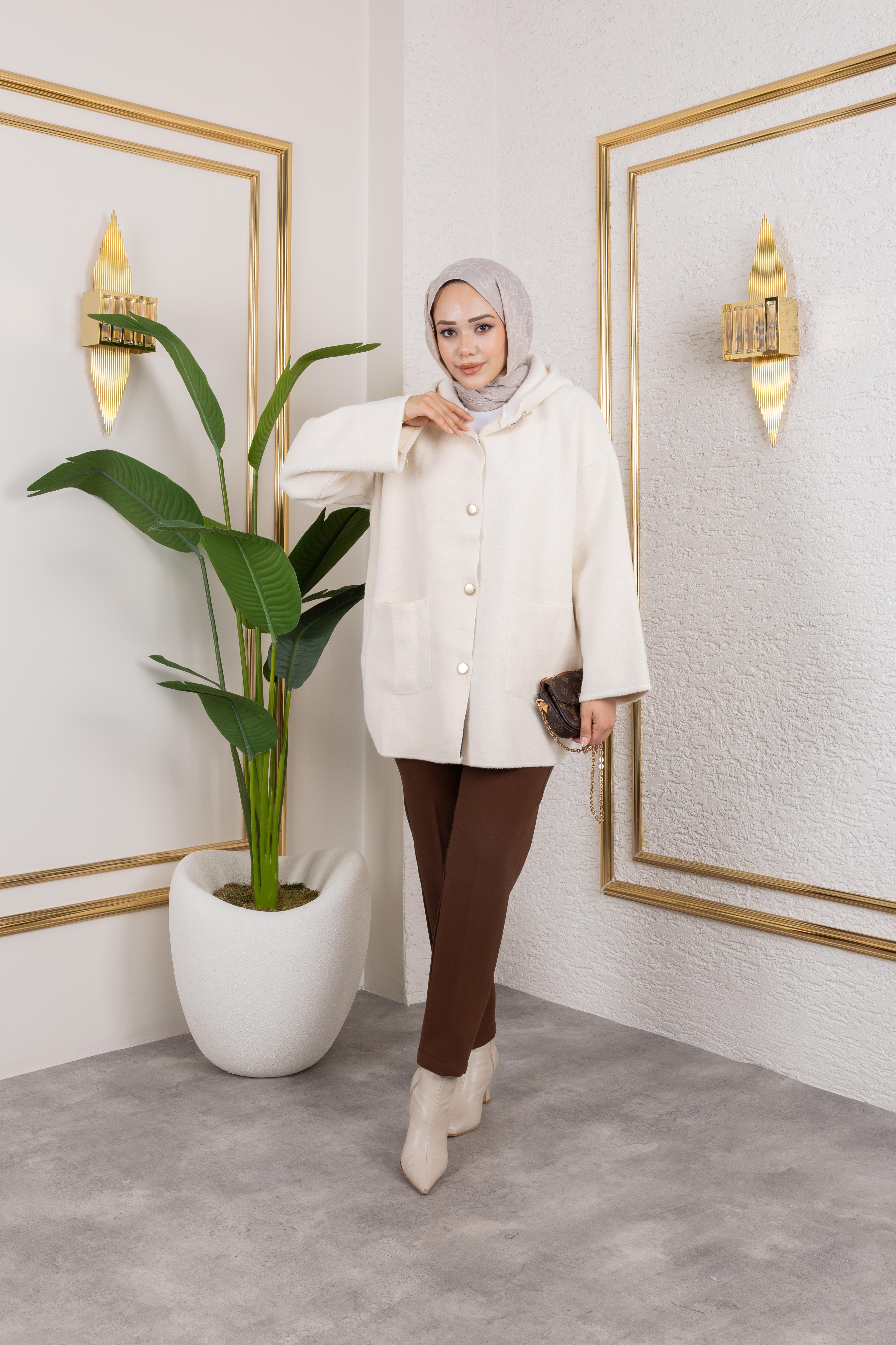 Keçe Hırka | Ekru