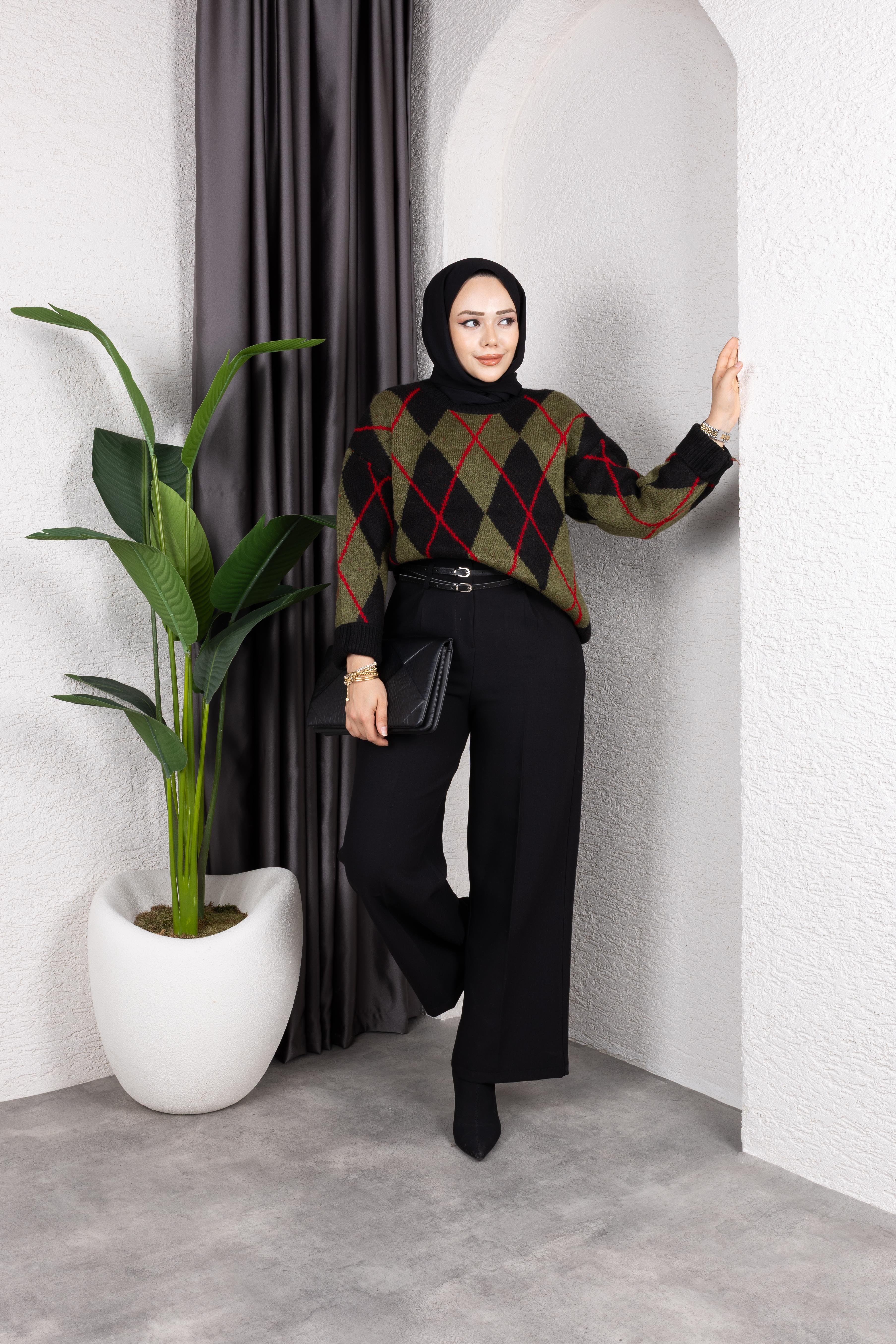 Kemerli Pantolon | Siyah