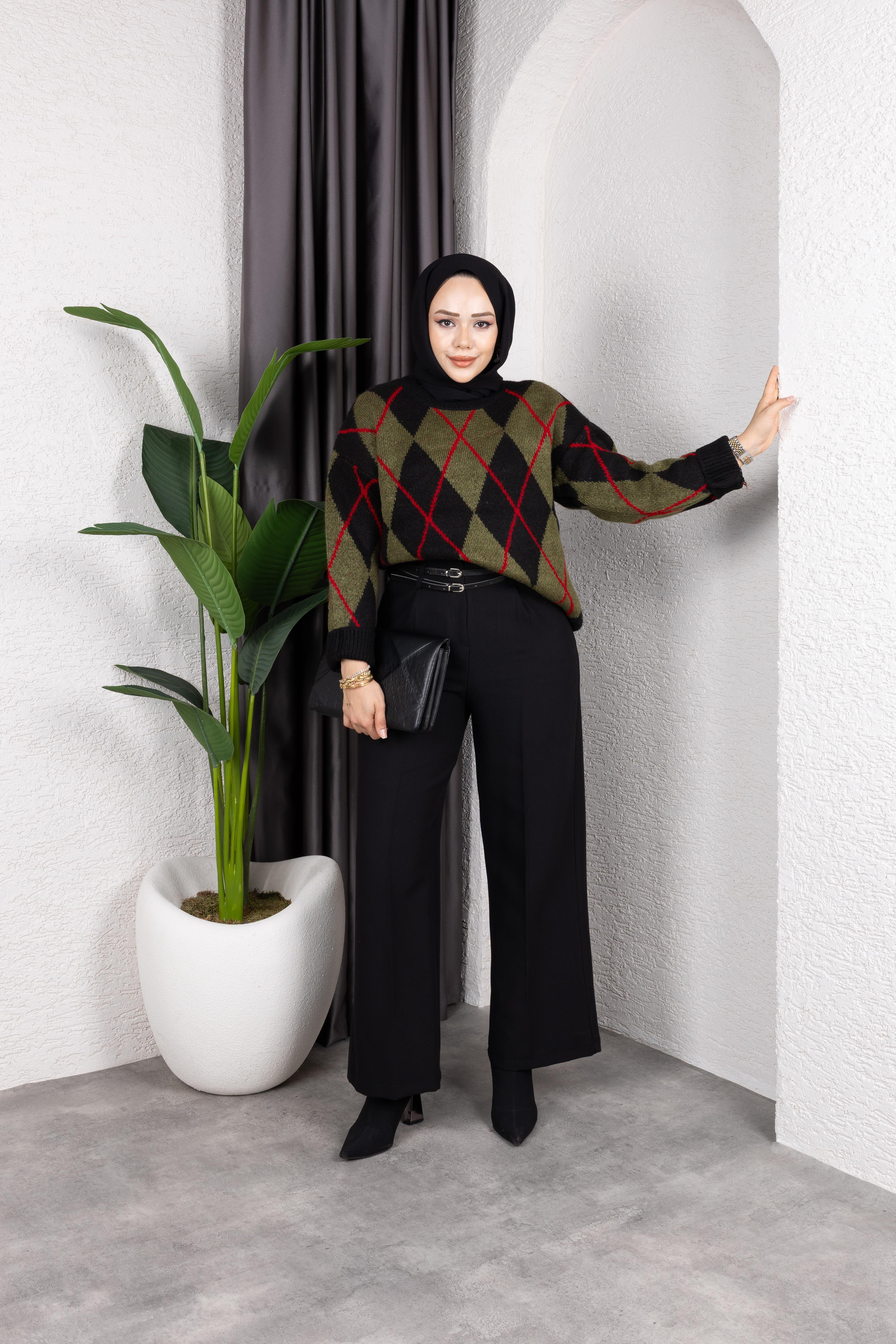 Kemerli Pantolon | Siyah