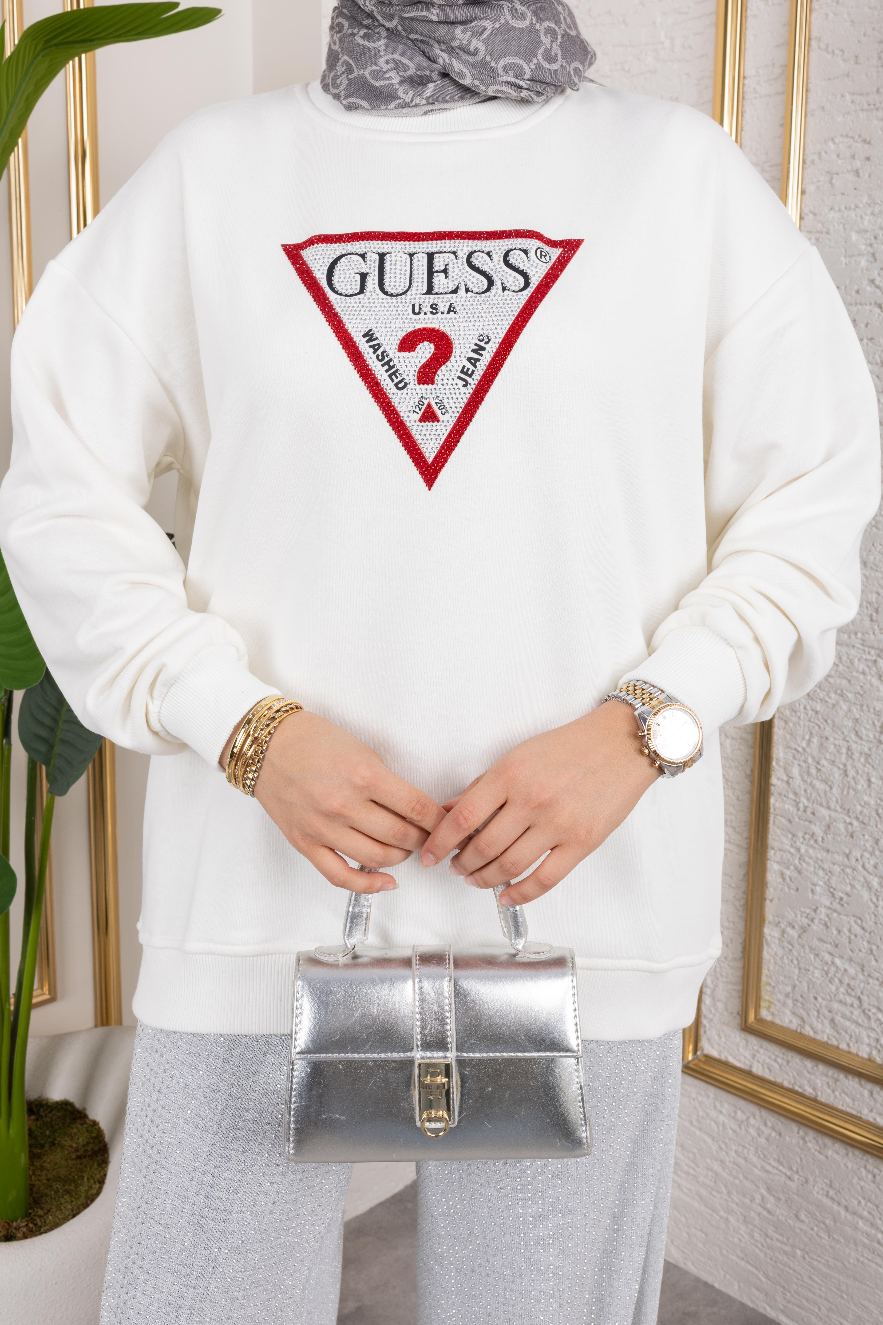 Kırmızı Taşlı Sweat