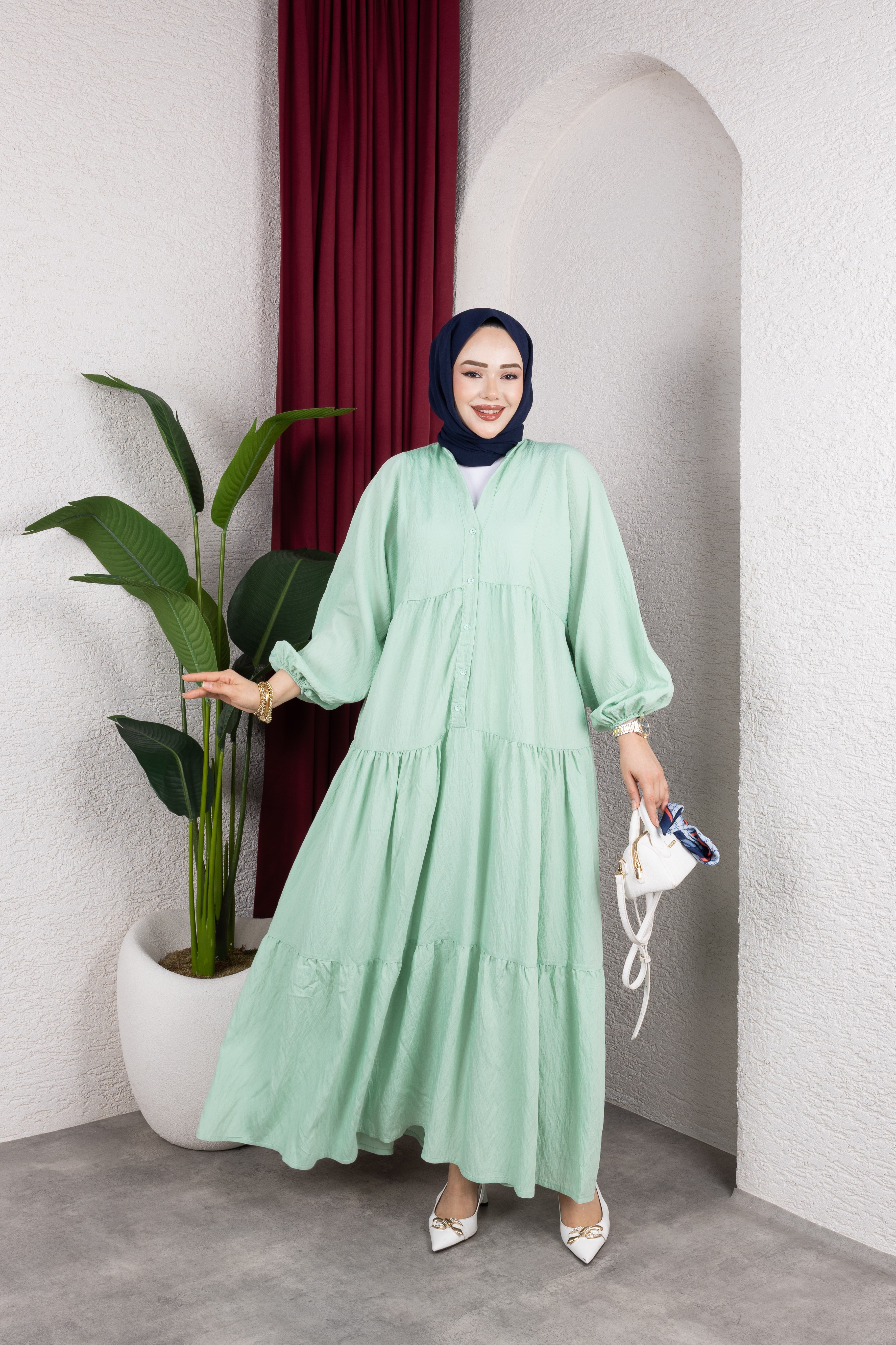 Mira Elbise | Mint Yeşili