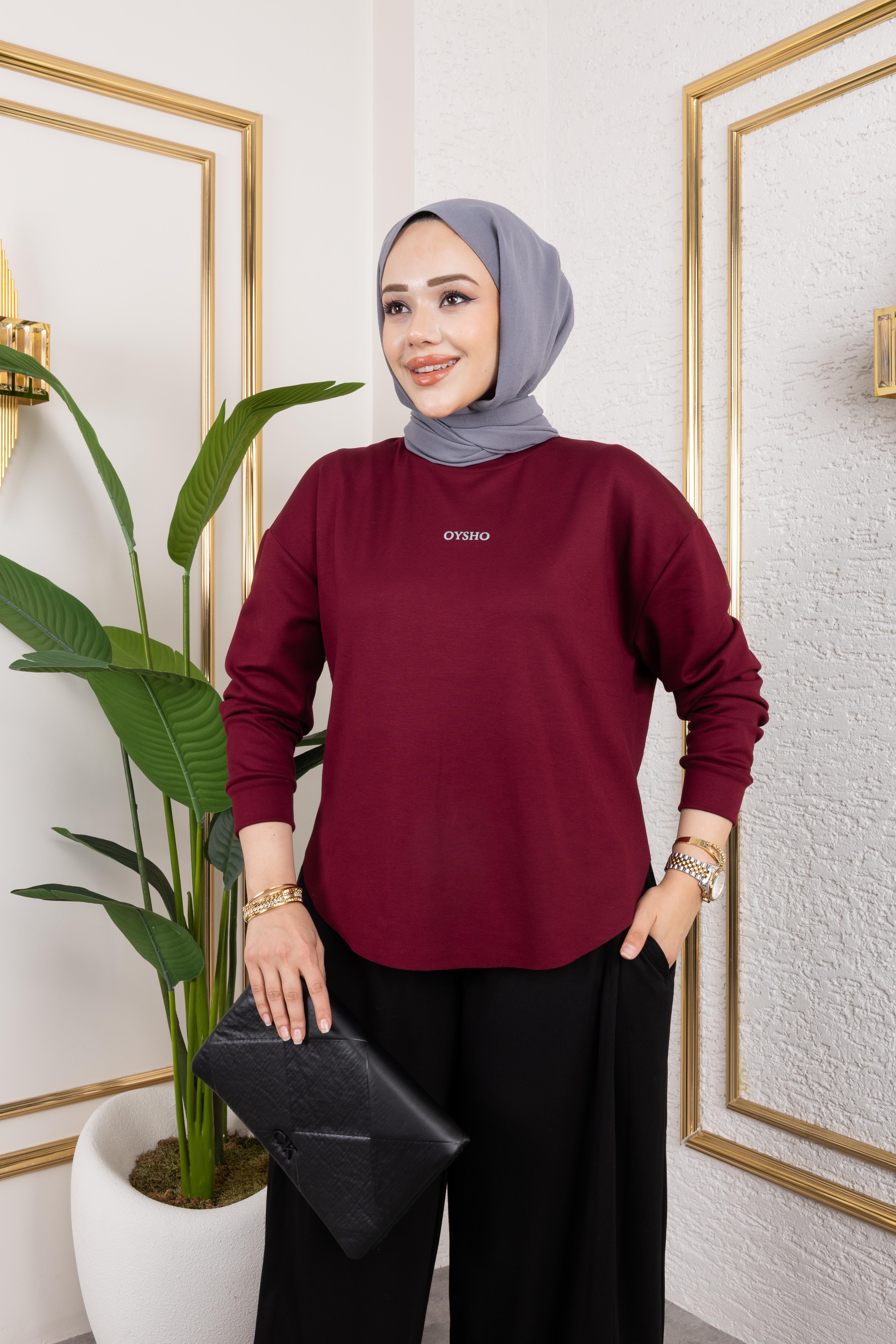 Modal Kumaş Sweat | Bordo