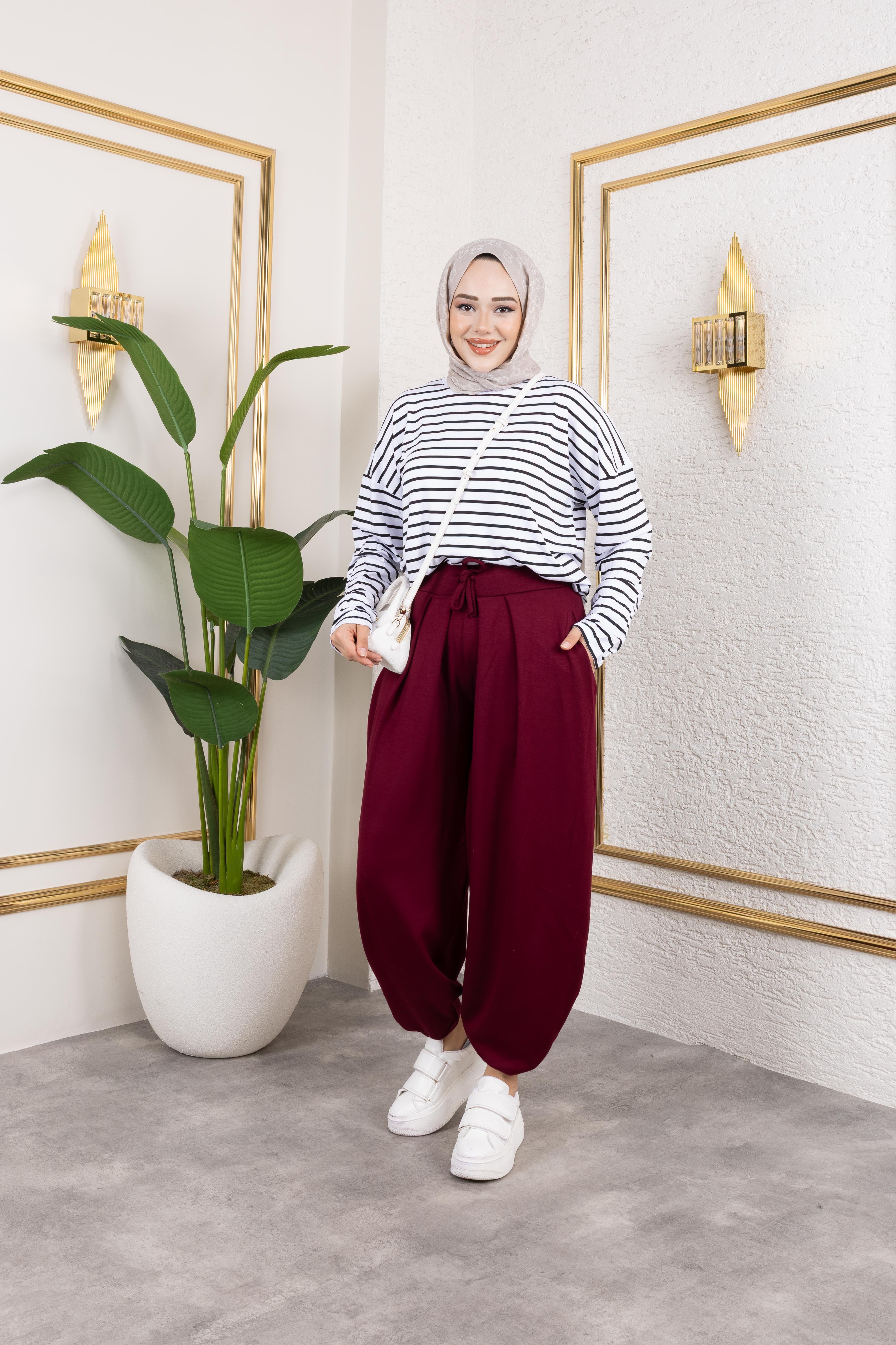 Oysho Şalvar Pantolon Bordo