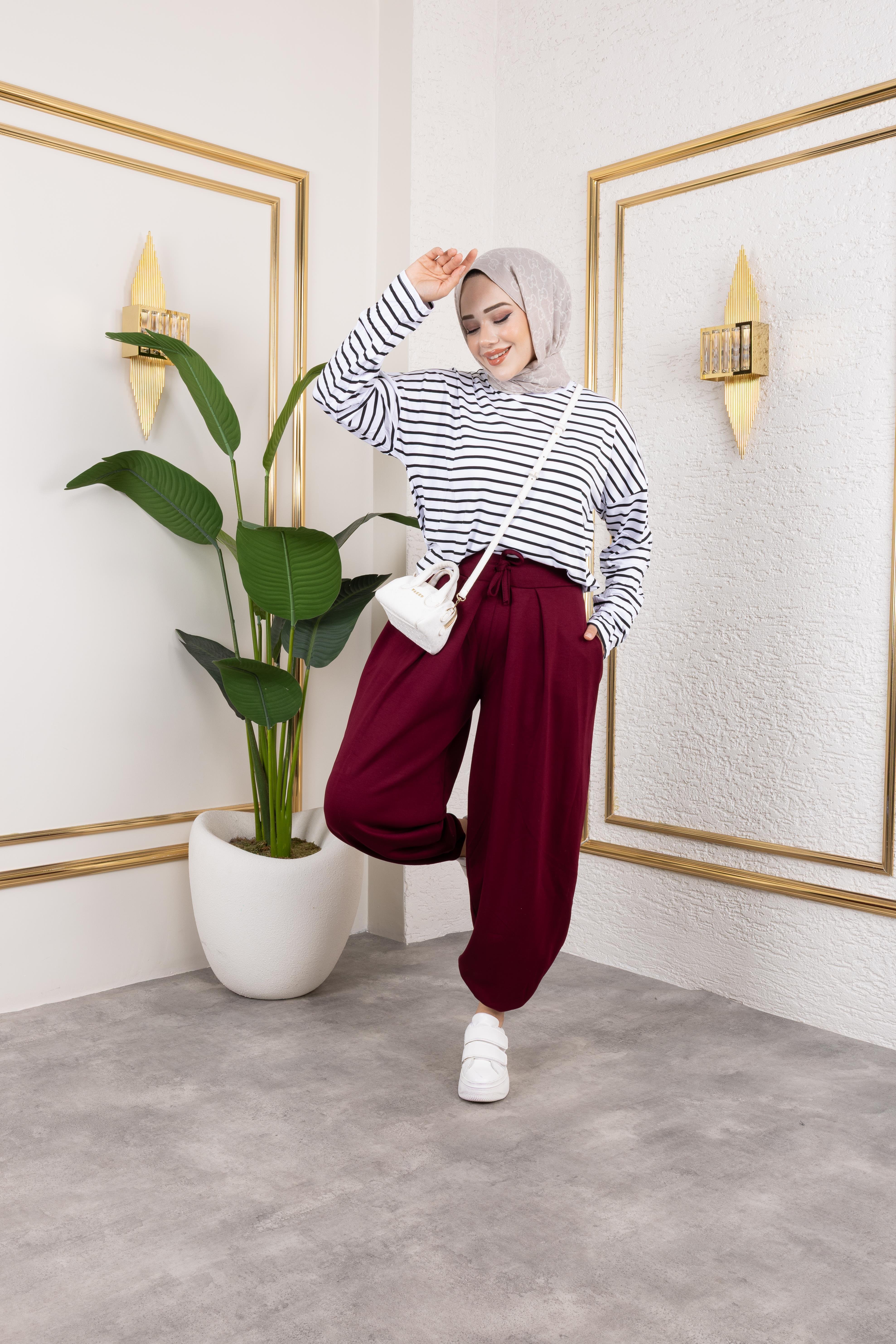 Oysho Şalvar Pantolon Bordo