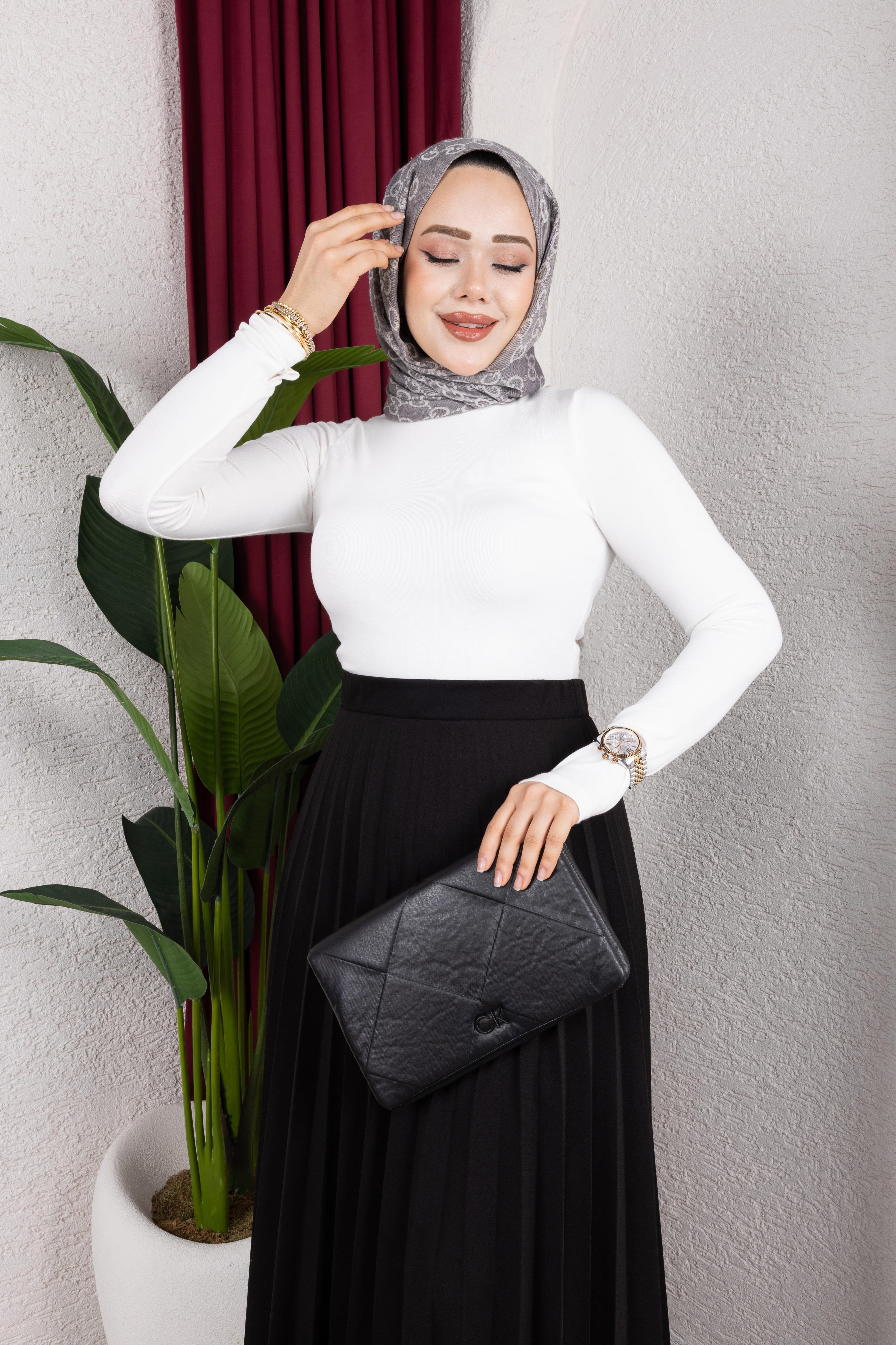 Parmak Geçmeli Body | Beyaz