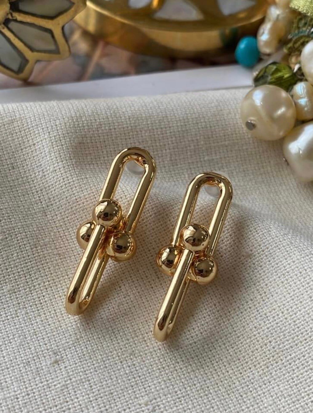 Gold Tffny Küpe