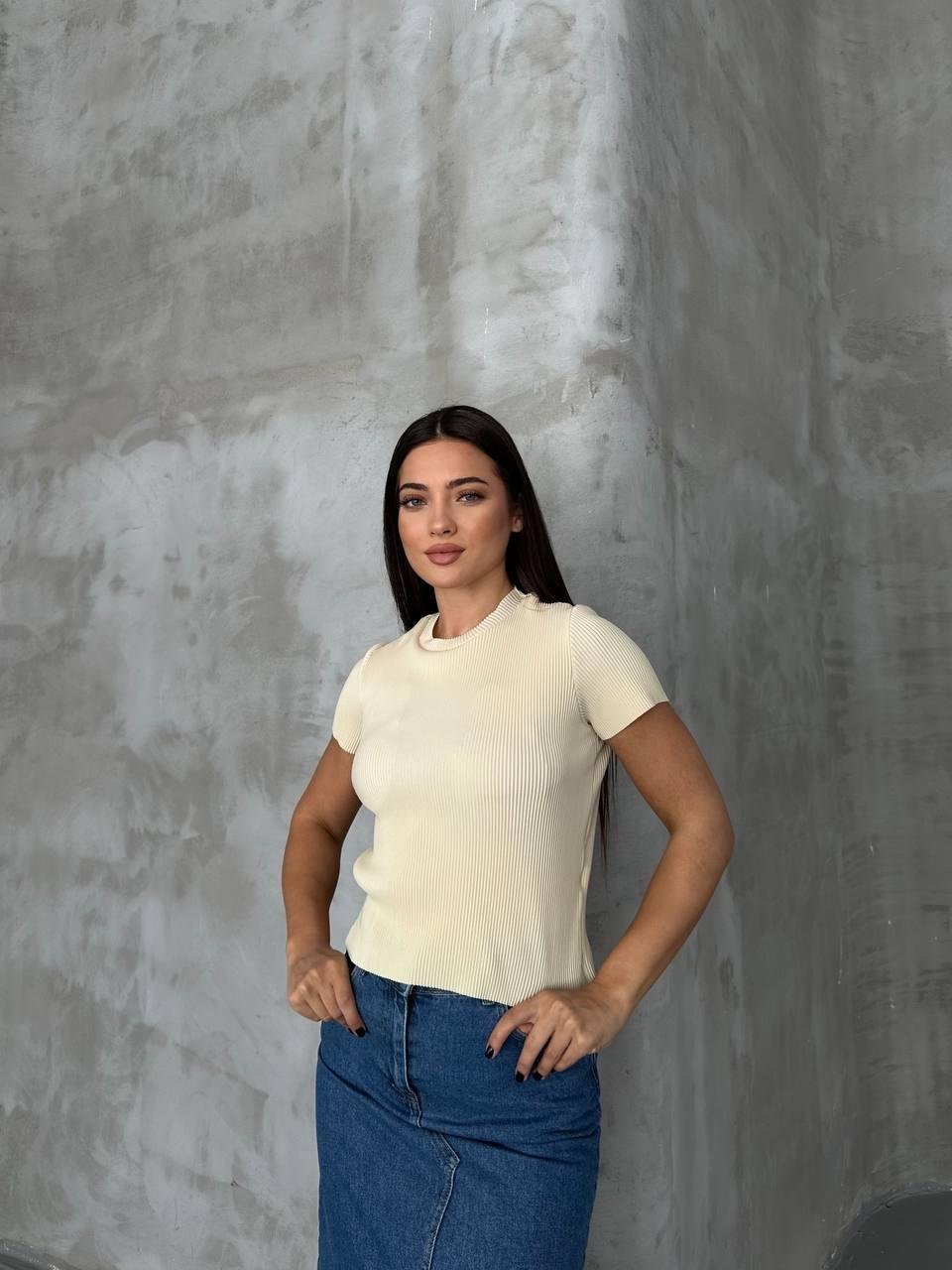 Limon Sarısı Akordiyon Kumaş Bluz
