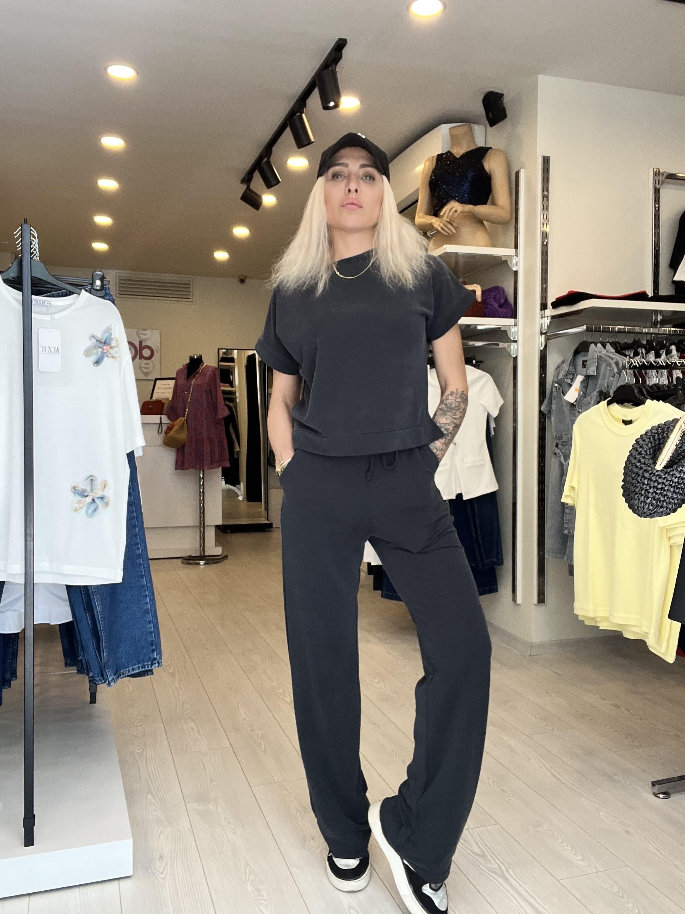 Marka Muadili Antrasit Pike Kumaş Eşofman Takım