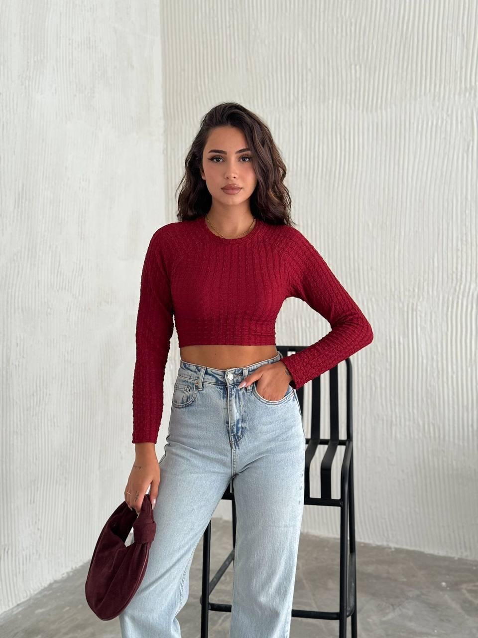 Sırt Detaylı Bağlamalı Crop