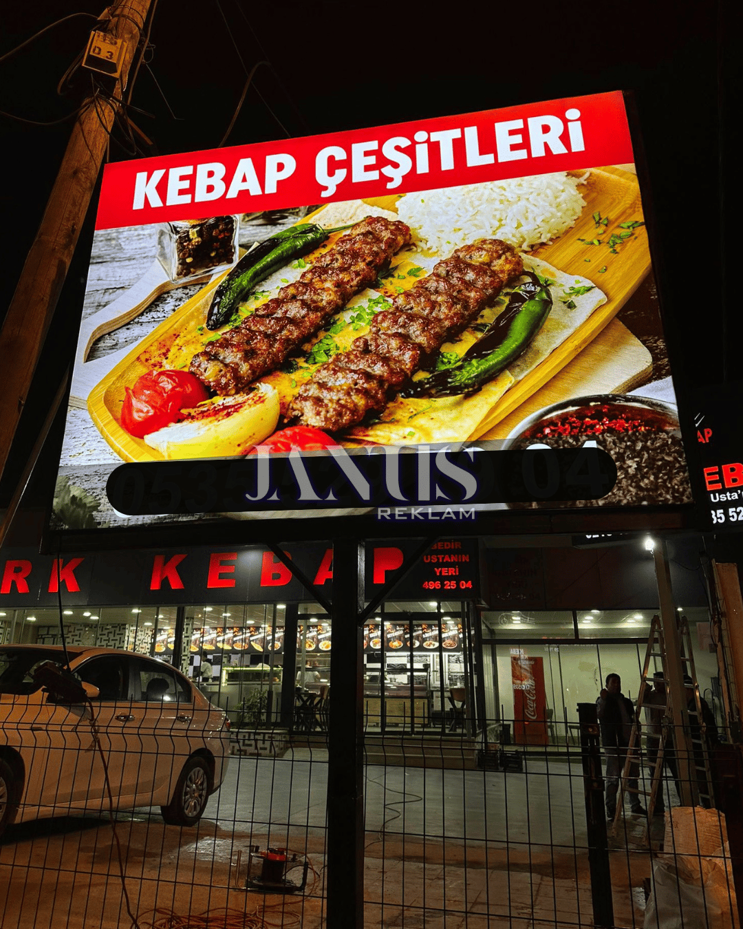 Lightbox - 8cm Profil Dış Mekan - Uzun kenar ölçüsü 300 - 400 cm arası