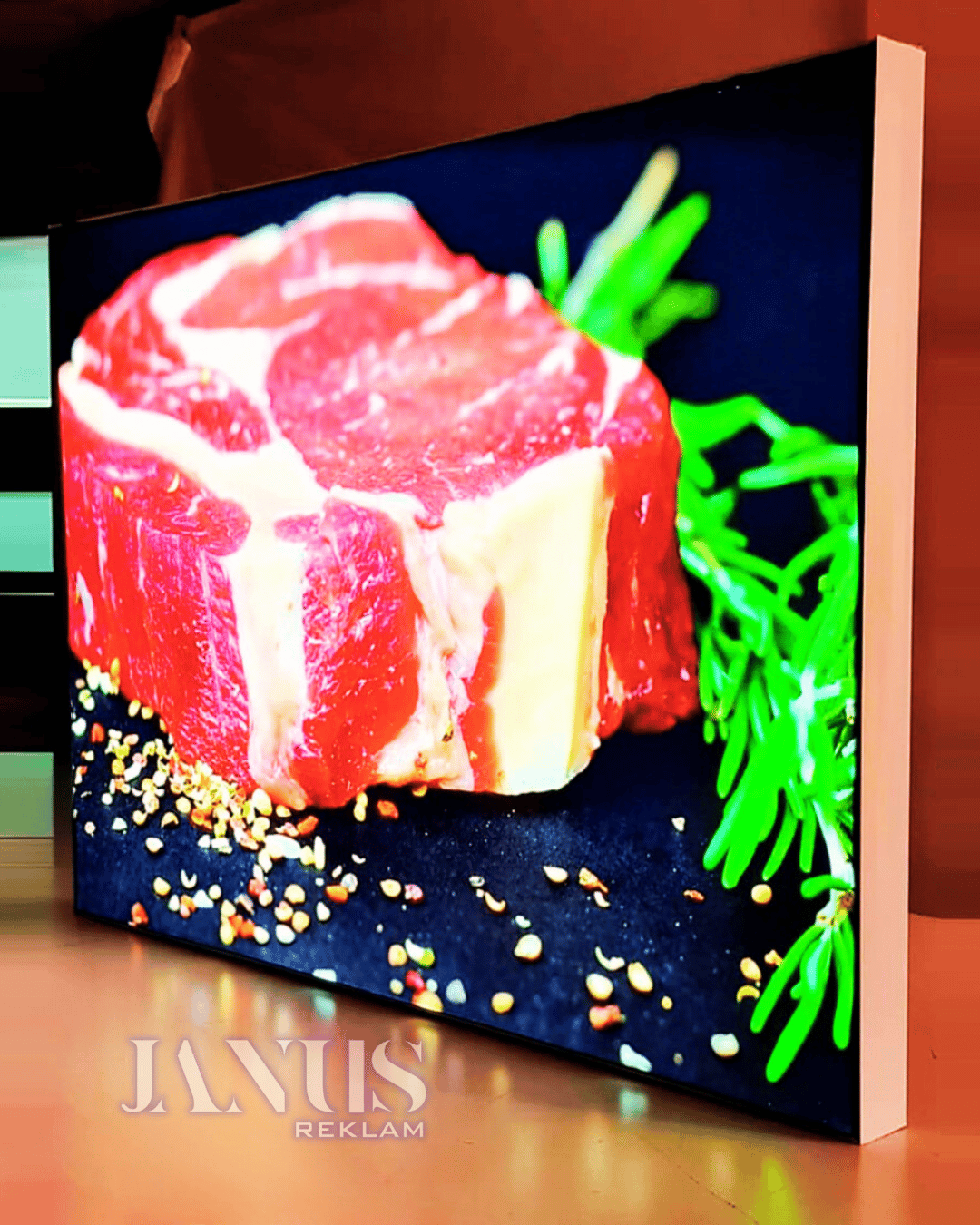 Lightbox - 8cm Profil İç Mekan - Uzun kenar ölçüsü 300 - 400 cm arası