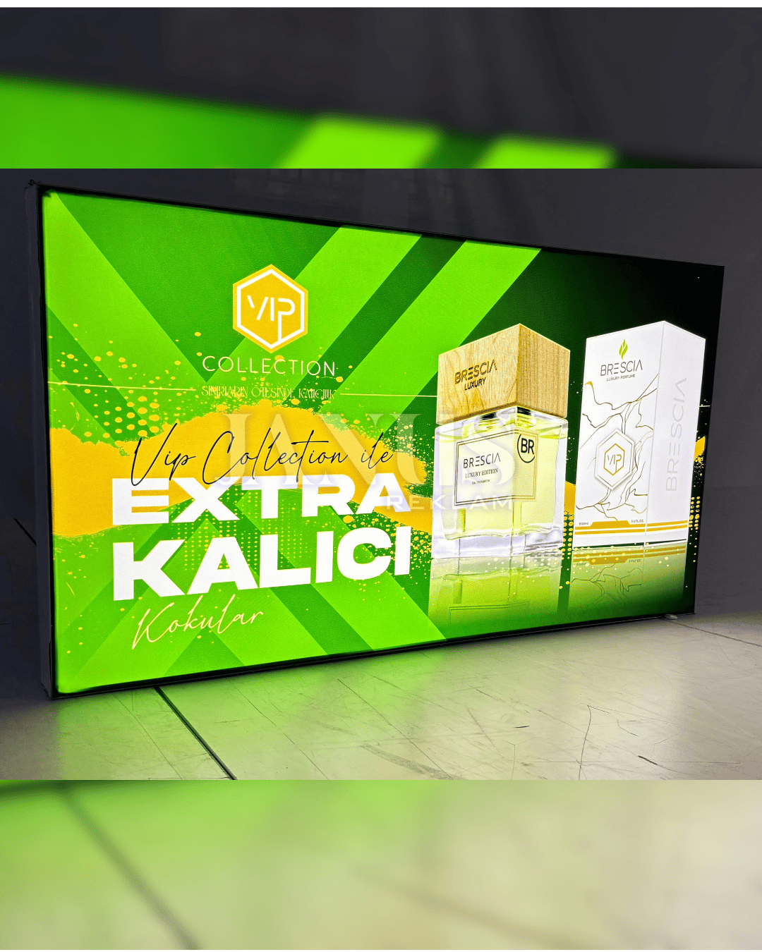 Lightbox - Çift Taraflı 10cm Profil Çift İç Mekan - Uzun kenar ölçüsü 100 cm'e kadar