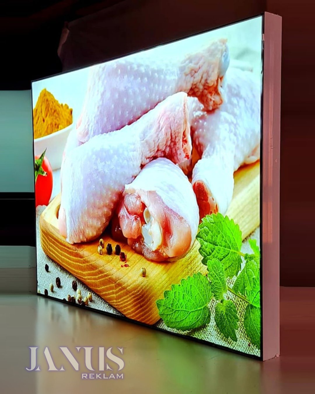 Lightbox - Çift Taraflı 10cm Profil Çift İç Mekan - Uzun kenar ölçüsü 100 cm'e kadar